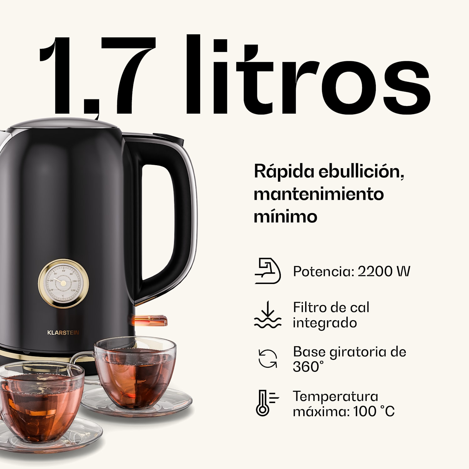 Victoria set básico de desayuno | Tostadora de 2 ranuras y hervidor eléctrico 