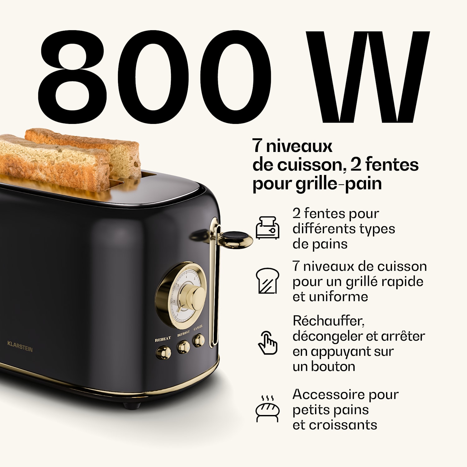 Victoria set petit-déjeuner de base | Grille-pain 2 fentes & bouilloire 