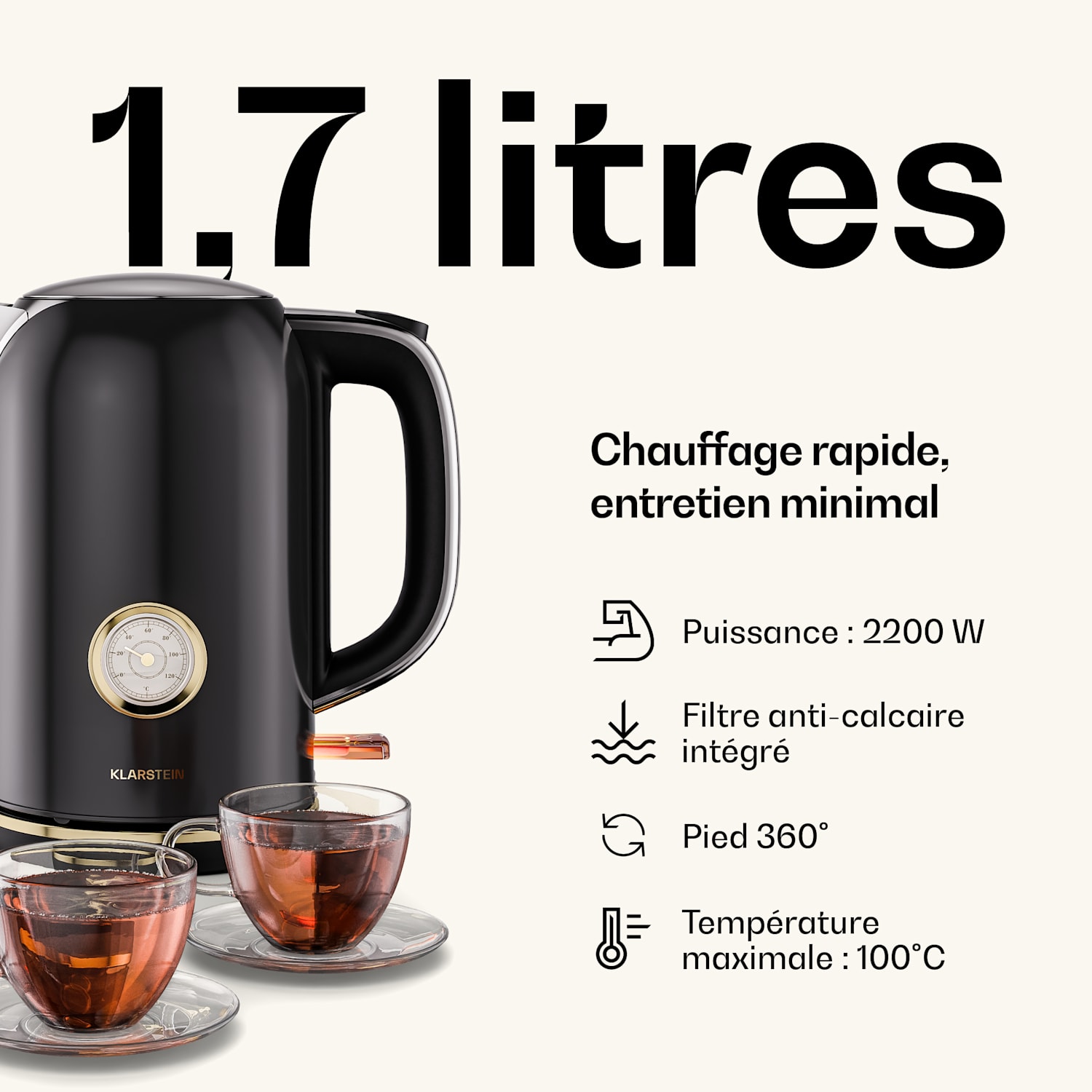 Victoria set petit-déjeuner de base | Grille-pain 2 fentes & bouilloire 