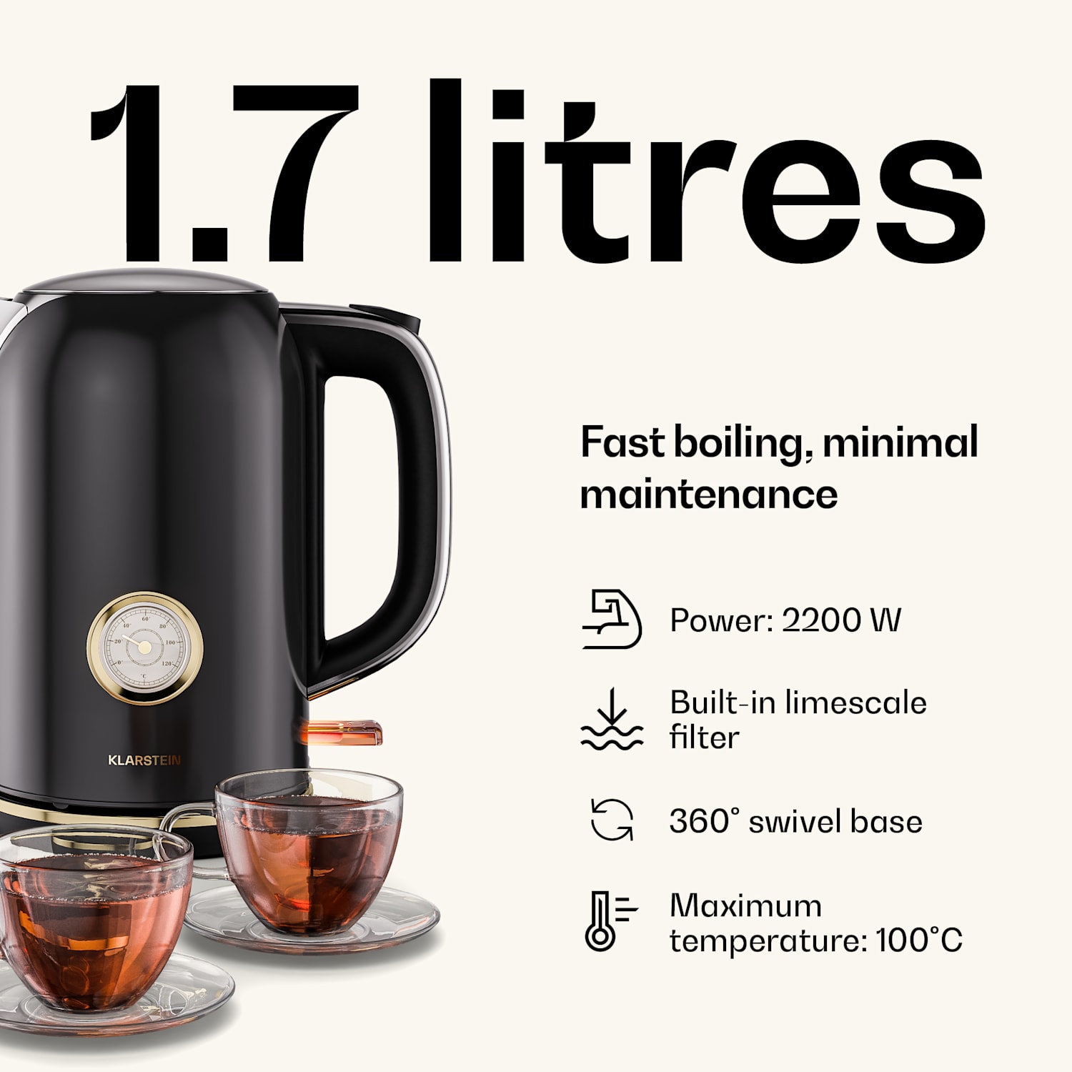 Victoria Basic Breakfast Set | 2-Slot Toaster & Kettle 