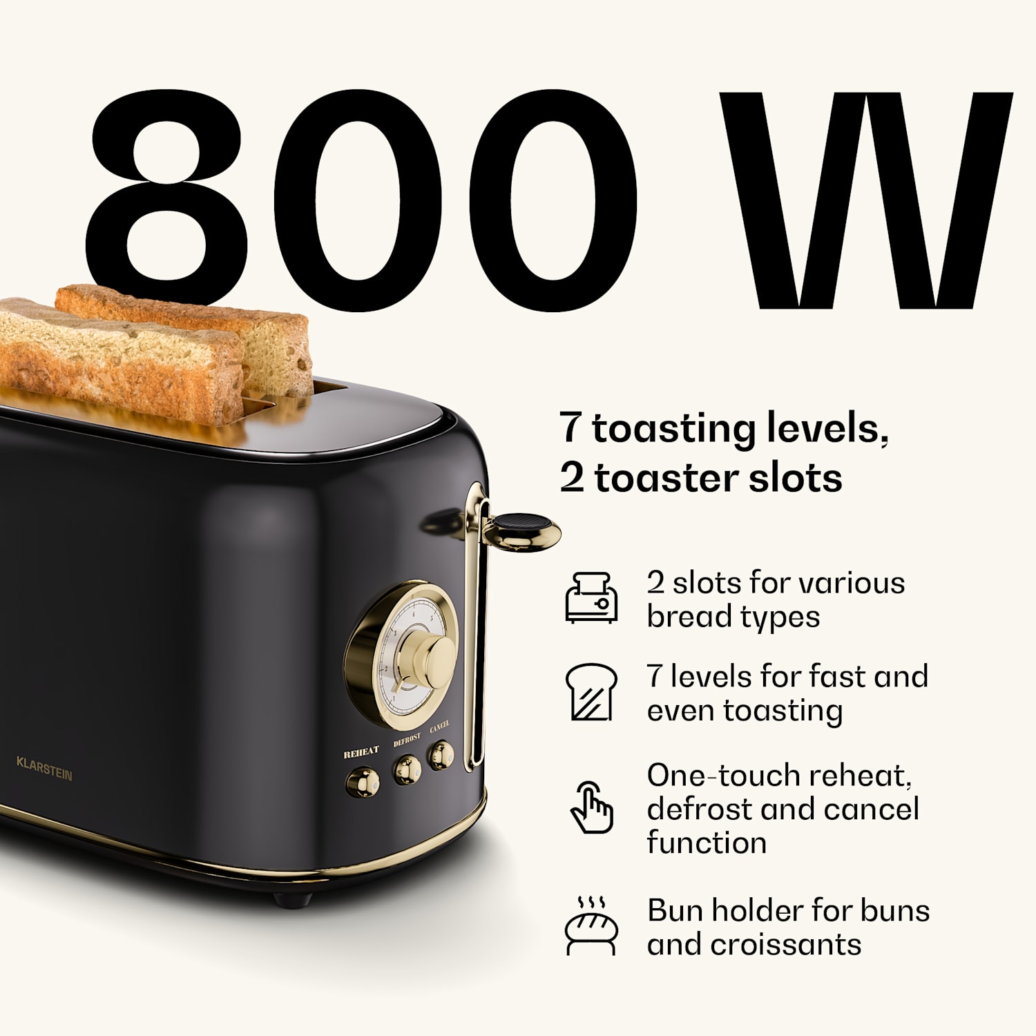 Victoria breakfast set | Toaster, kettle, coffee machine | 12 cups 