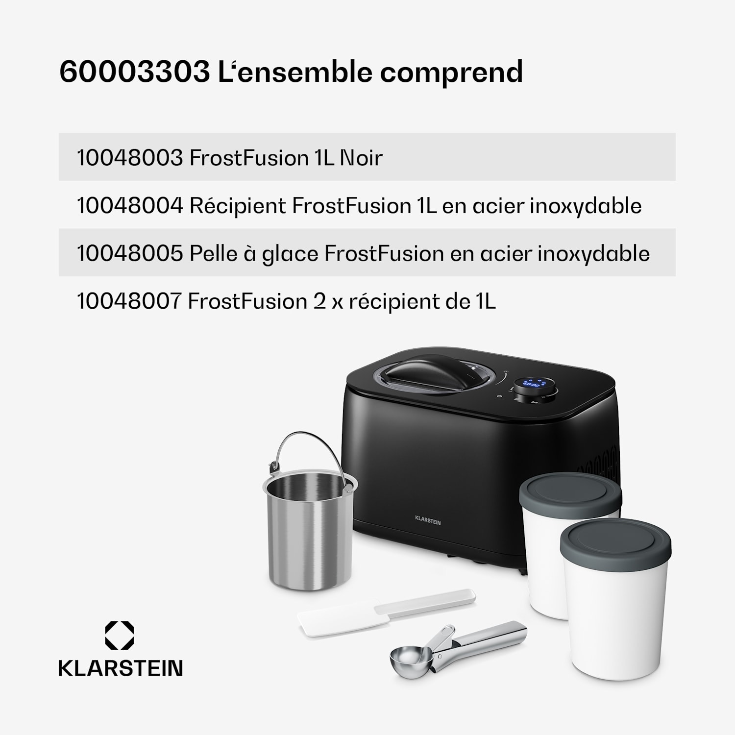 FrostFusion ijsmachine, slushmaker & yoghurtbereider met compressor & accessoires | 1 L | 100 W 