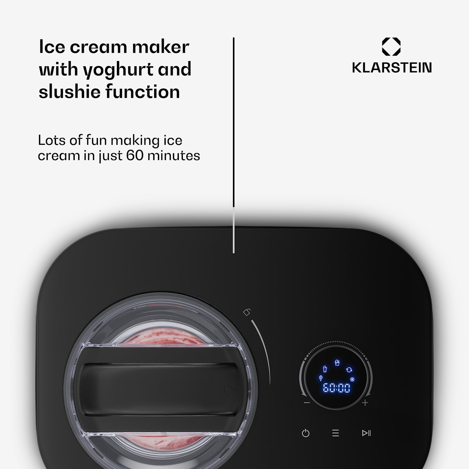 Máquina de gelados, slushies & iogurtes FrostFusion com compressor e acessórios | 1 l | 100 W 