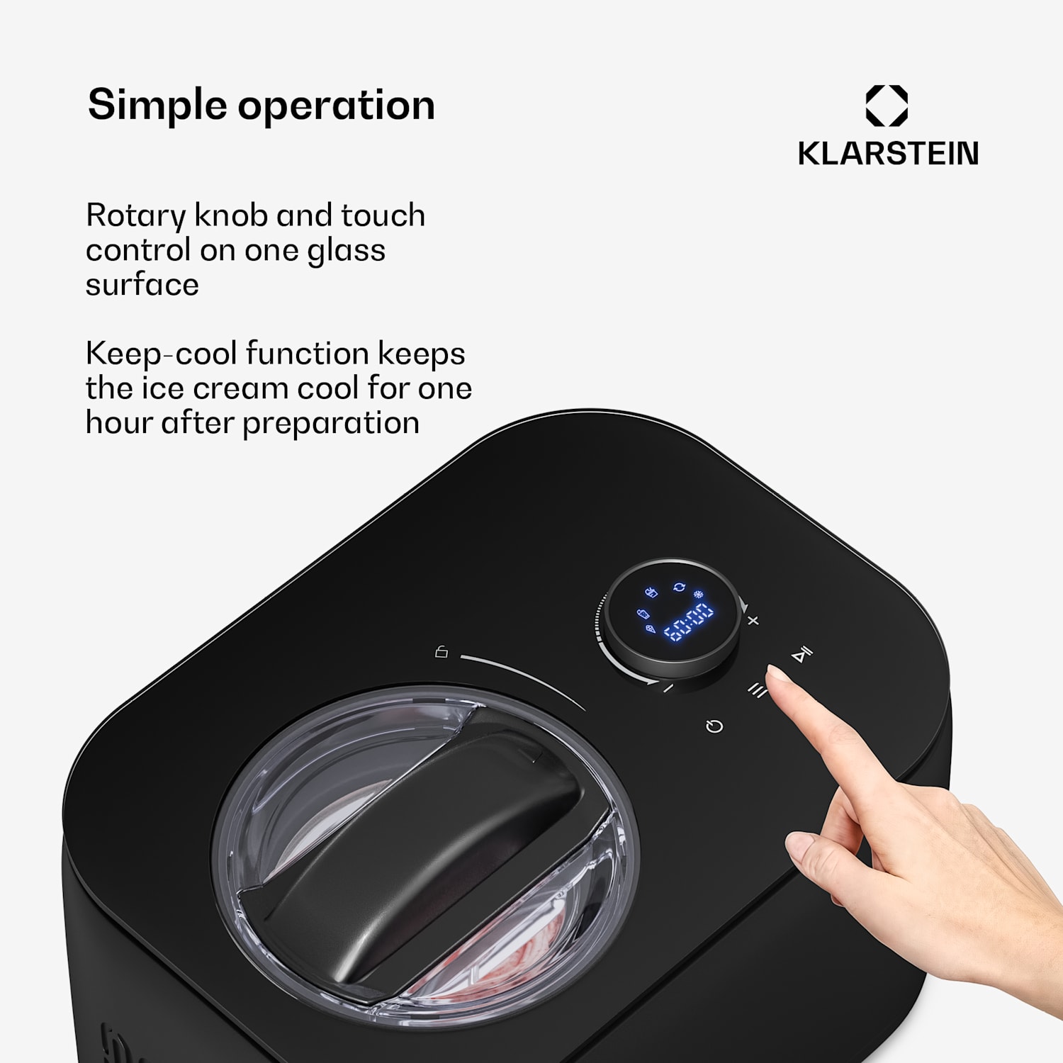 Máquina de gelados, slushies & iogurtes FrostFusion com compressor e acessórios | 1 l | 100 W 