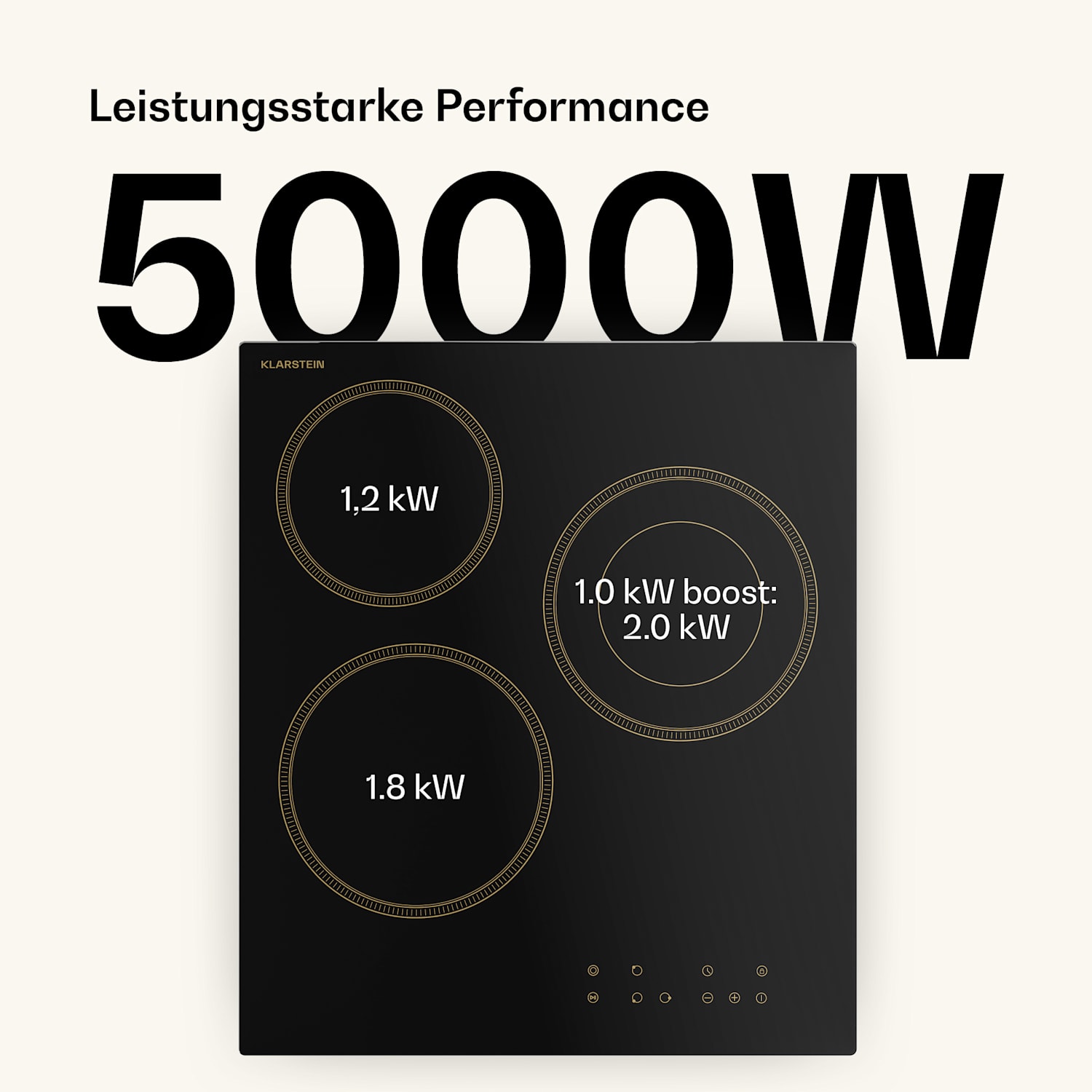 Victoria - Piano cottura in vetroceramica + forno compatto | Senza tempo | 45 cm 