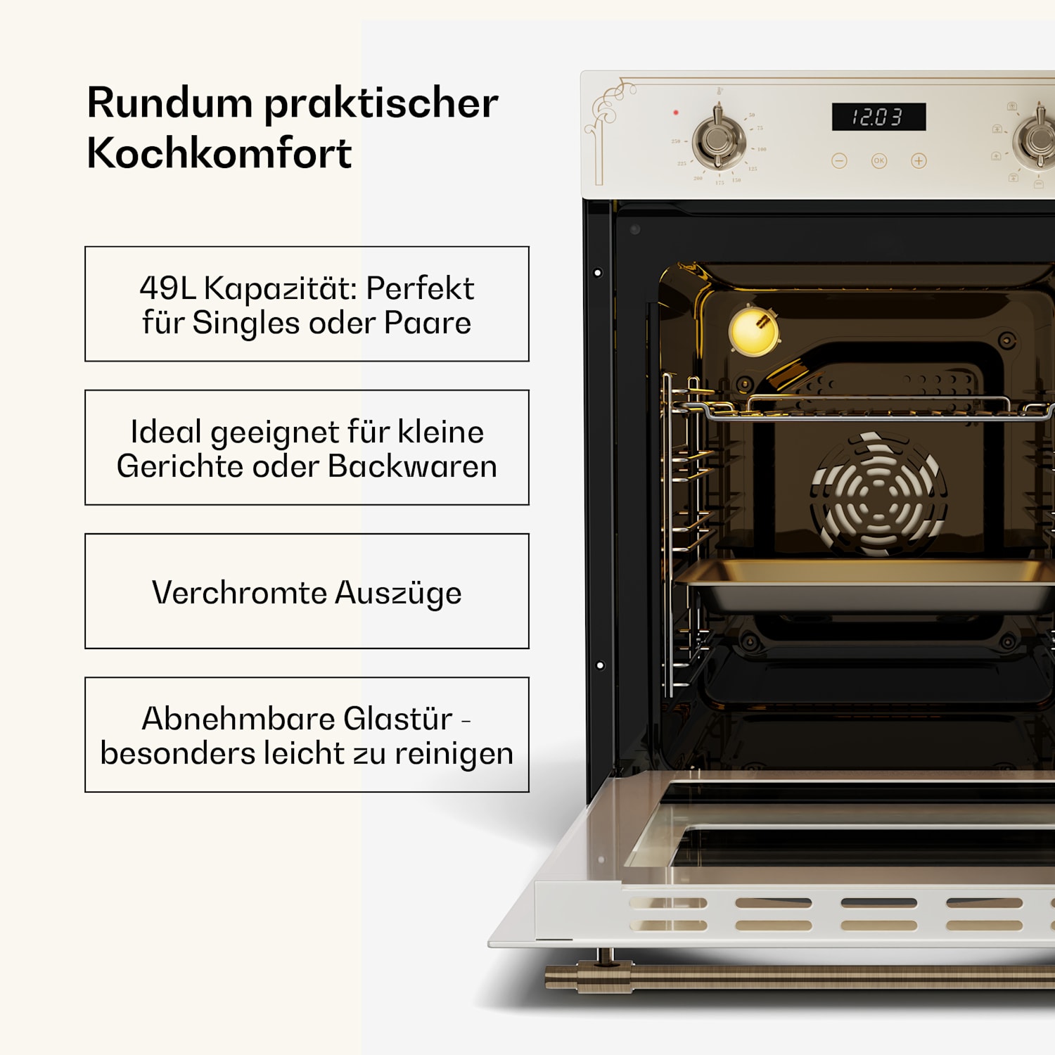 Piano cottura a induzione Victoria + Forno da incasso Victoria | 45 cm 