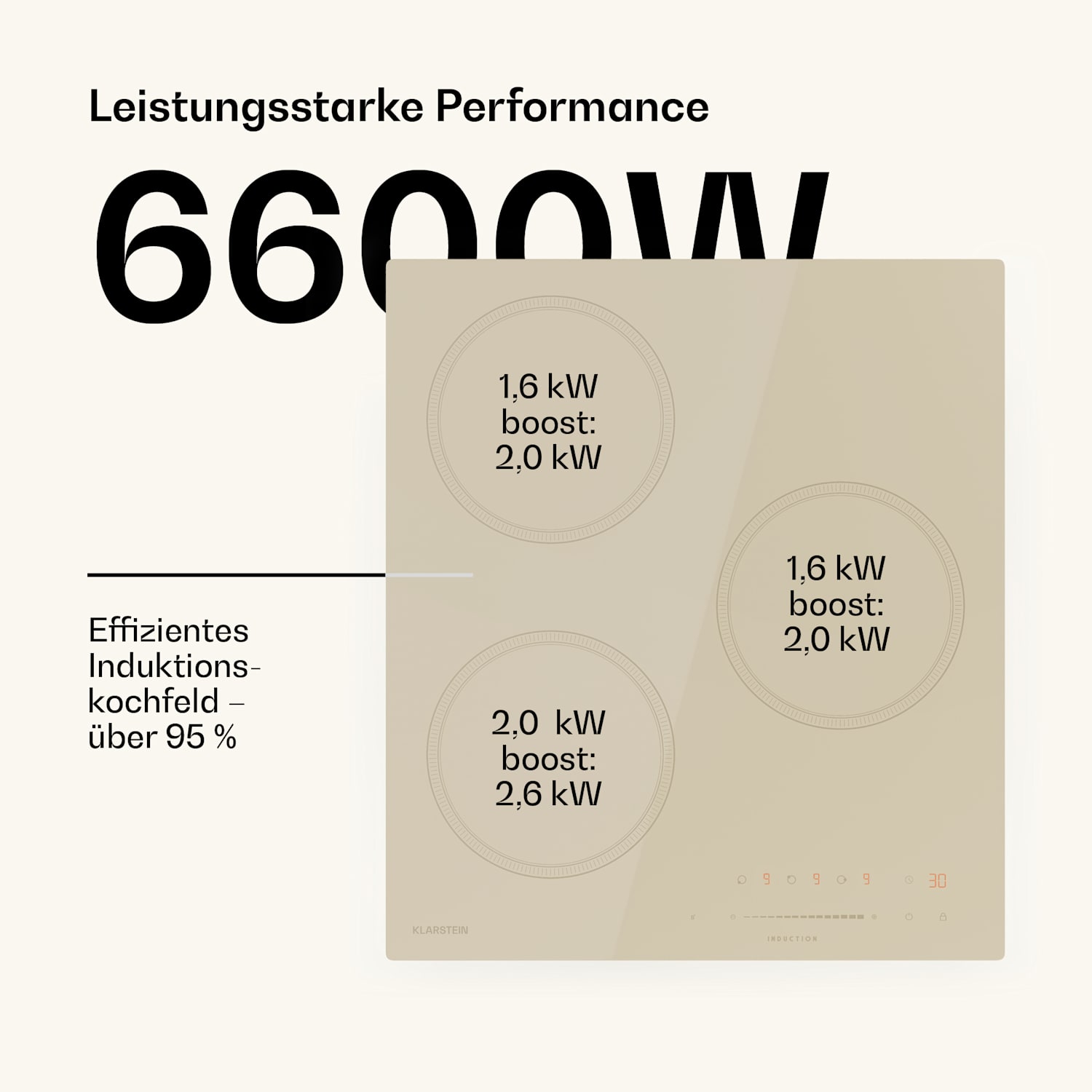 Piano cottura a induzione Victoria + Forno da incasso Victoria | 45 cm 