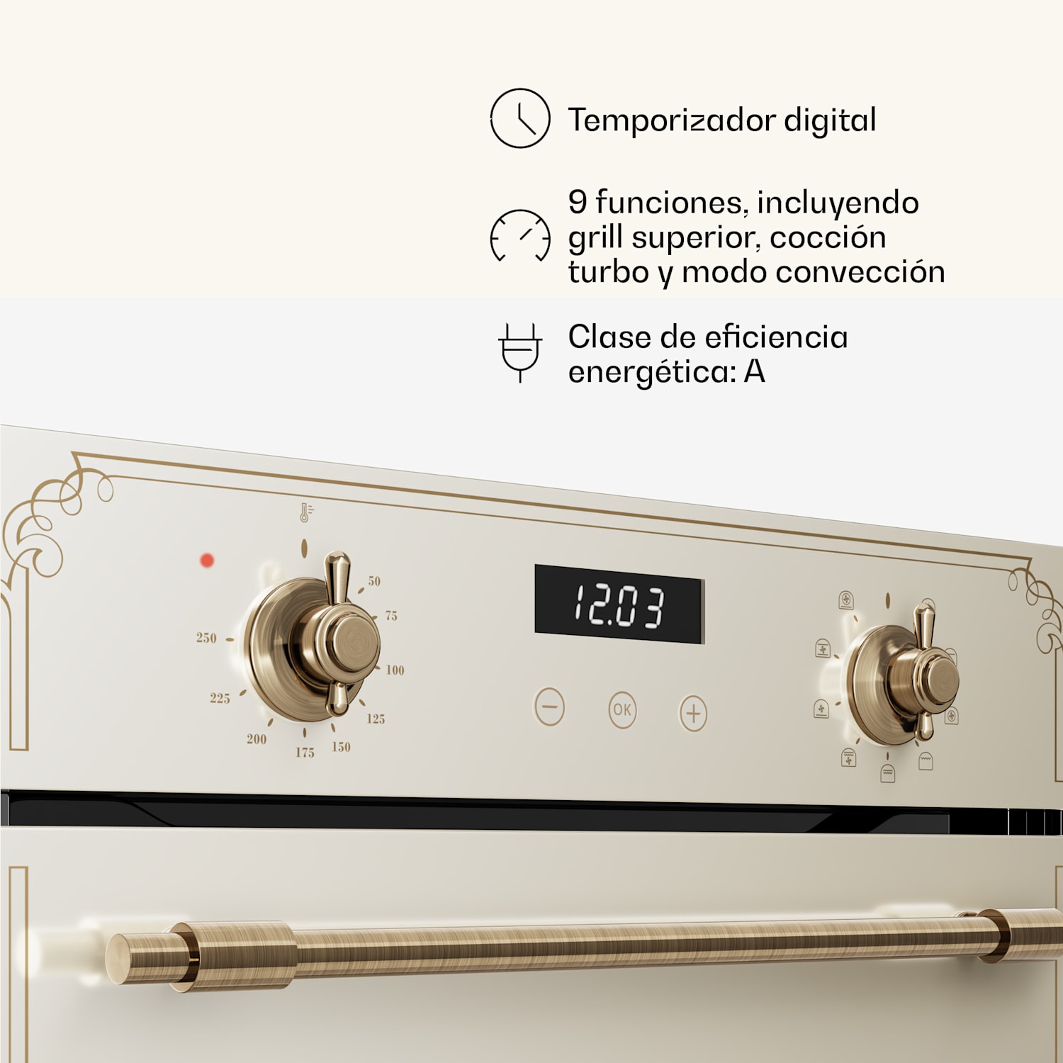 Victoria placa de inducción + horno empotrable Victoria | 45 cm 