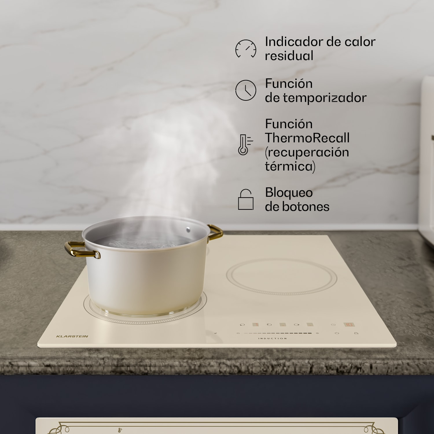 Victoria placa de inducción + horno empotrable Victoria | 45 cm 