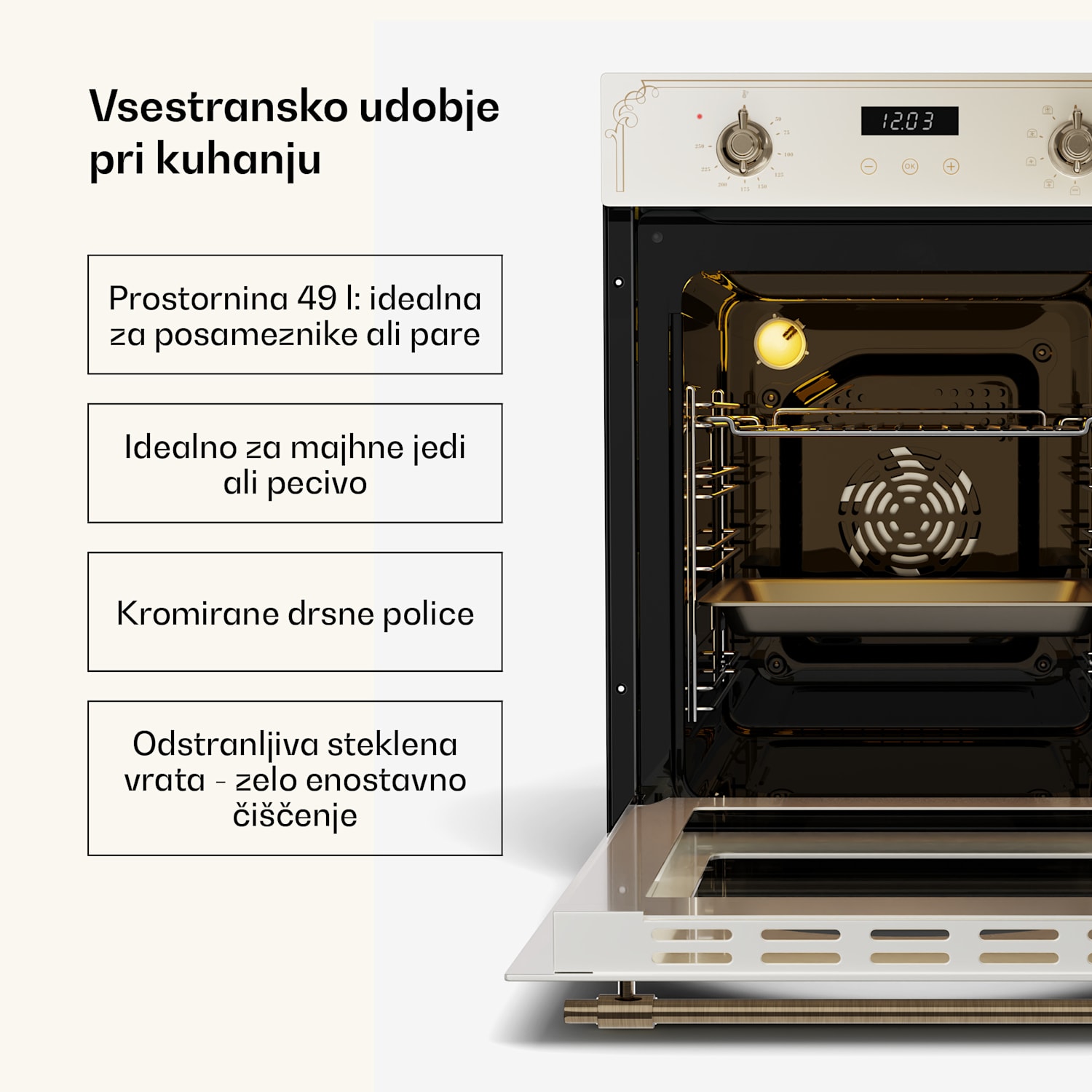 Indukcijska kuhalna plošča Victoria + vgradna pečica Victoria | 45 cm 