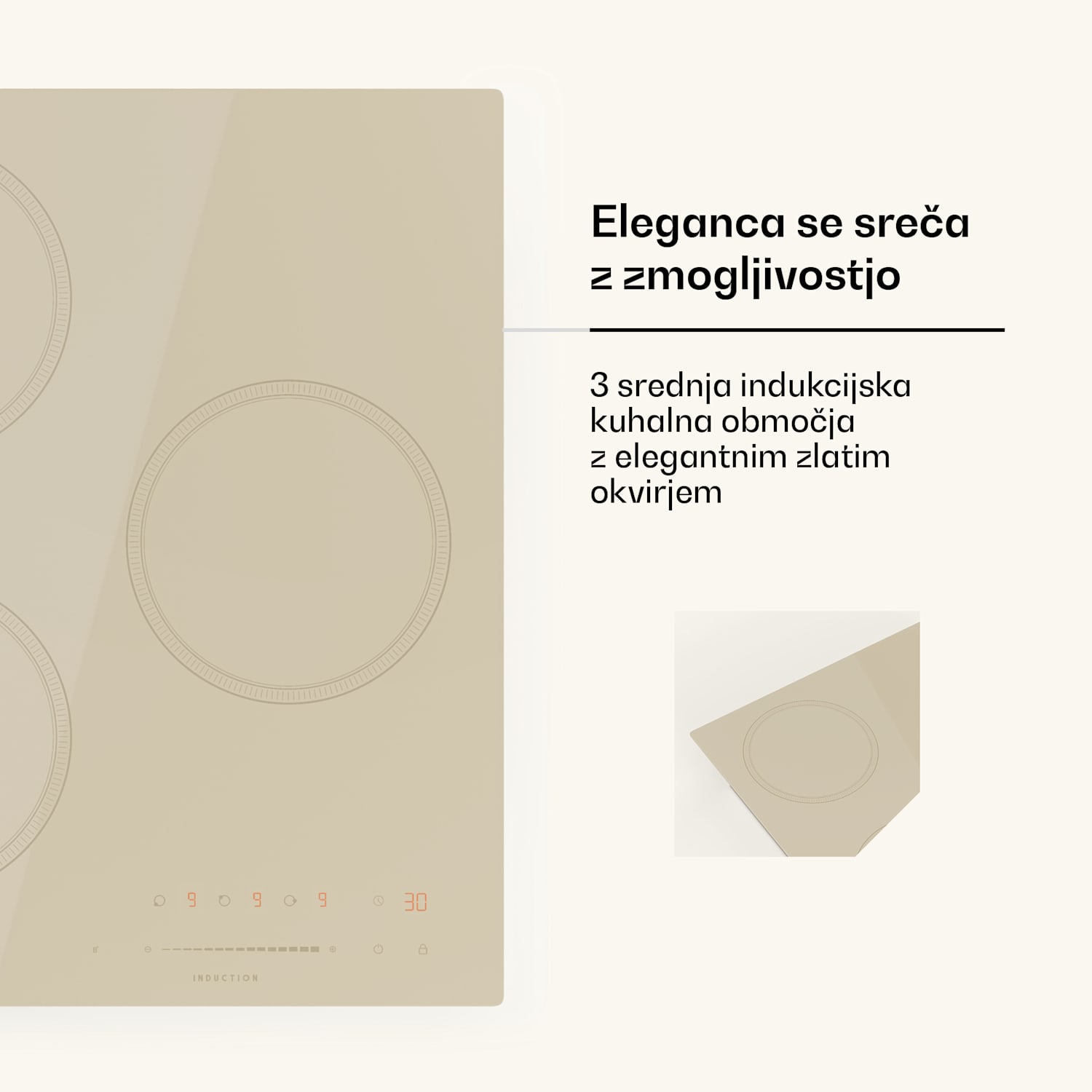Indukcijska kuhalna plošča Victoria + vgradna pečica Victoria | 45 cm 