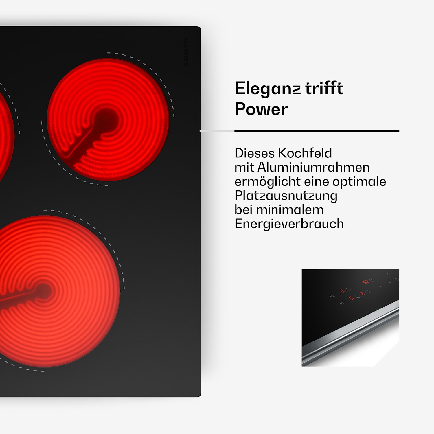 Verosteel plaque vitrocéramique + hotte sans cheminée Verosteel | 45 cm 