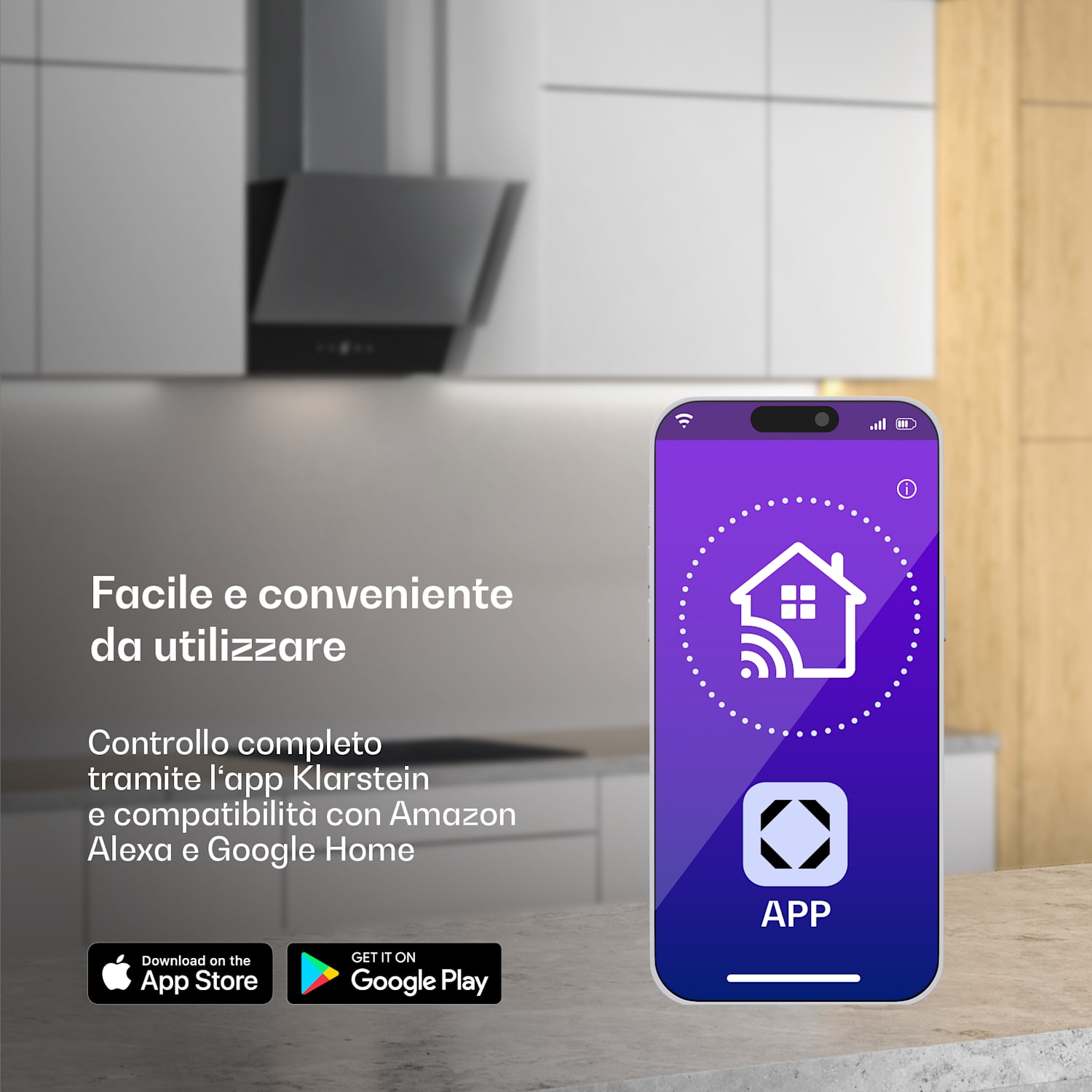 Verosteel piano cottura in vetroceramica + cappa a parete Verosteel | 45 cm 