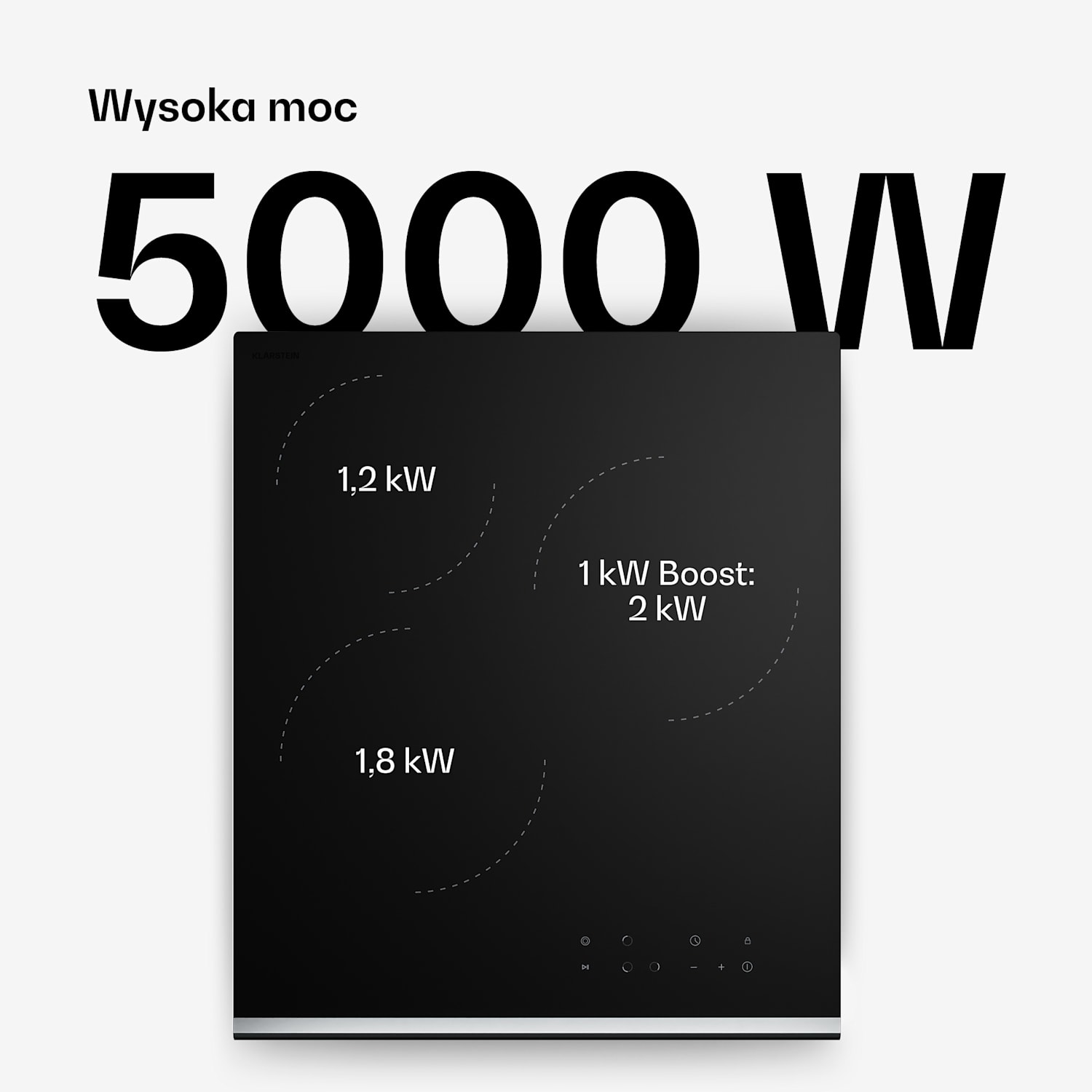 Verosteel płyta indukcyjna ze szkła ceramicznego + okap bezprzewodowy Verosteel | 45 cm 