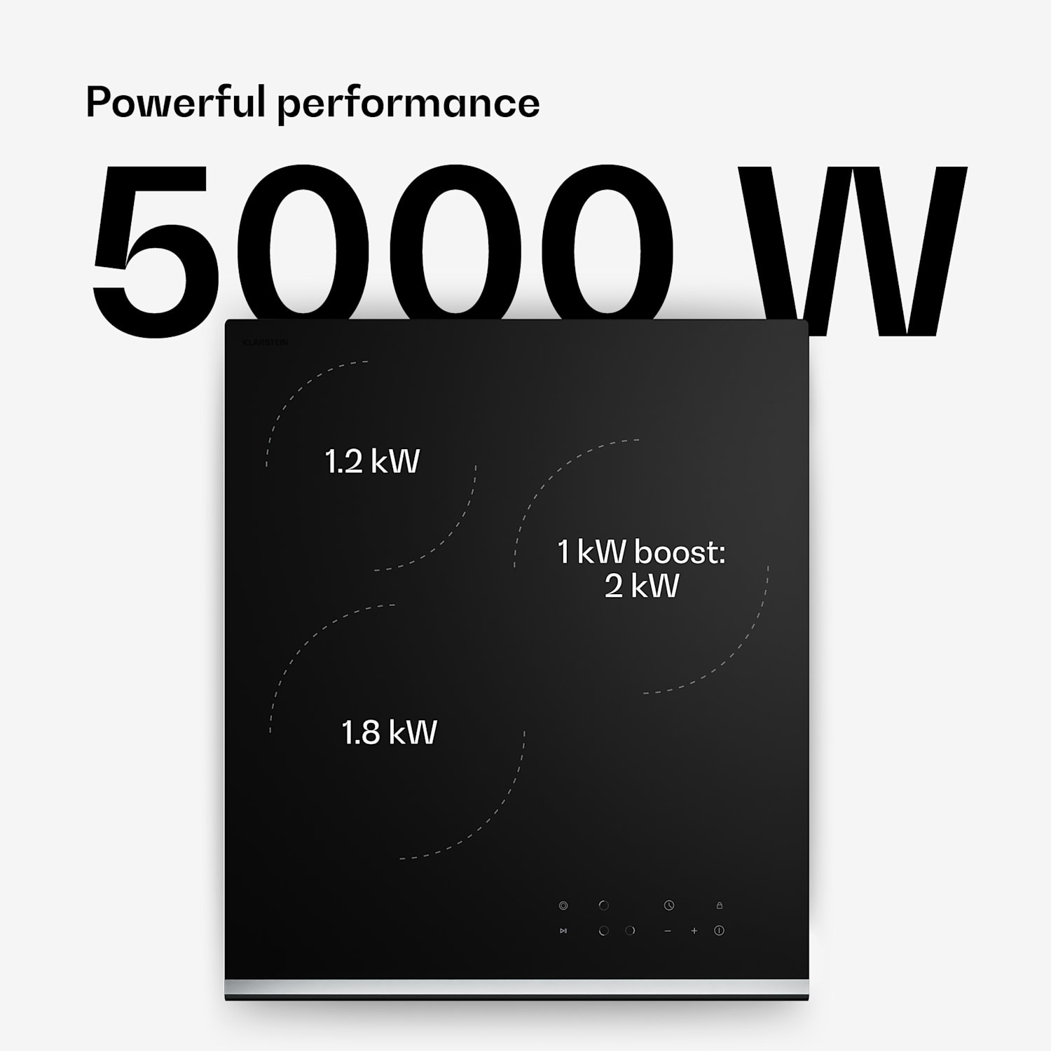 Verosteel glaskeramische kookplaat + Verosteel kopvrije afzuigkap | 45 cm 
