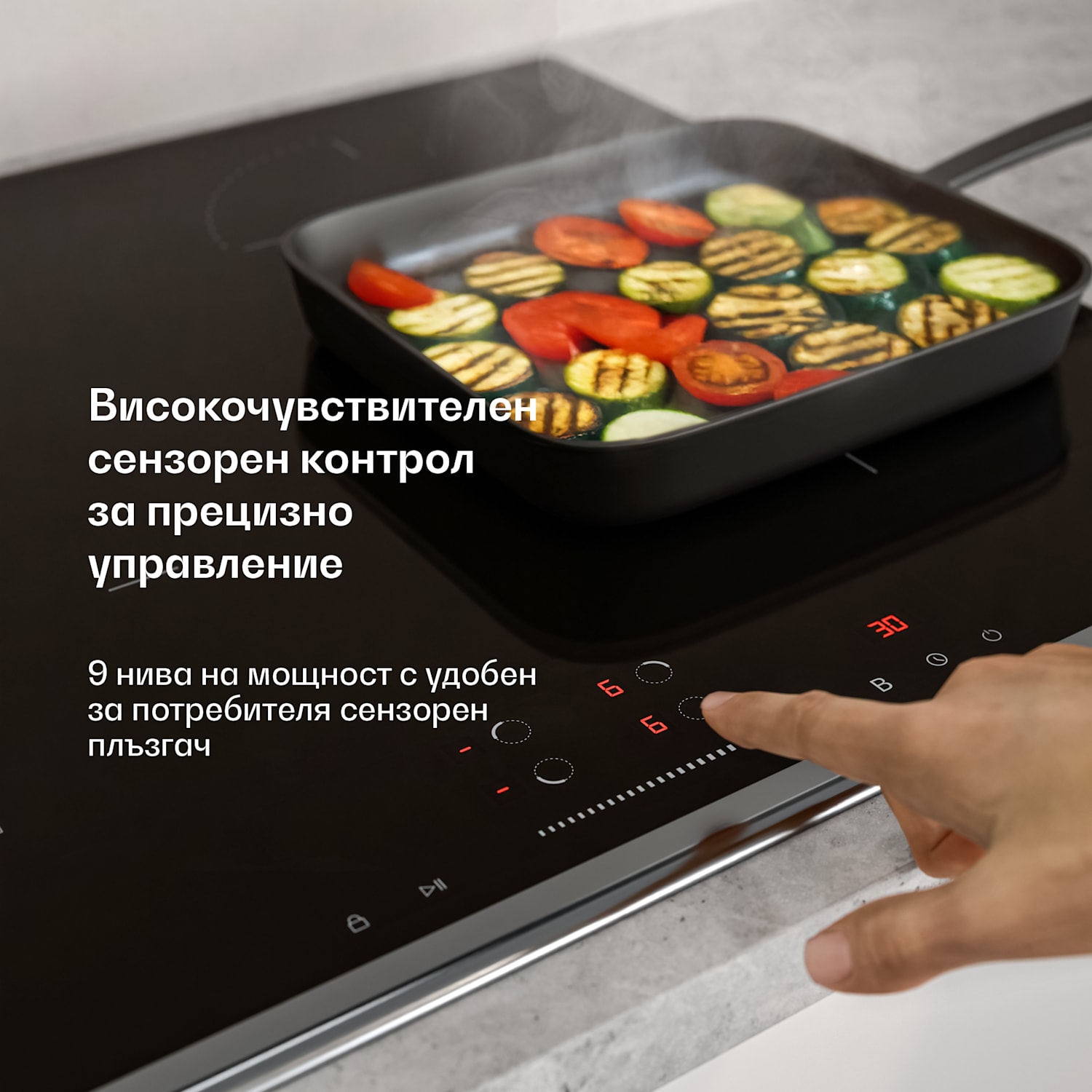 Verosteel индукционен плот + Verosteel безрамна аспираторна качулка | 60 см 