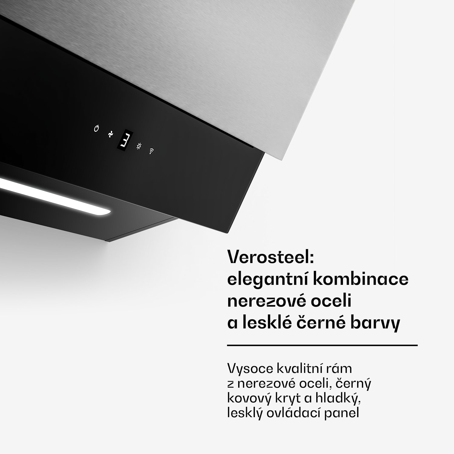 Verosteel indukční varná deska + Verosteel bezramová digestoř | 60 cm 