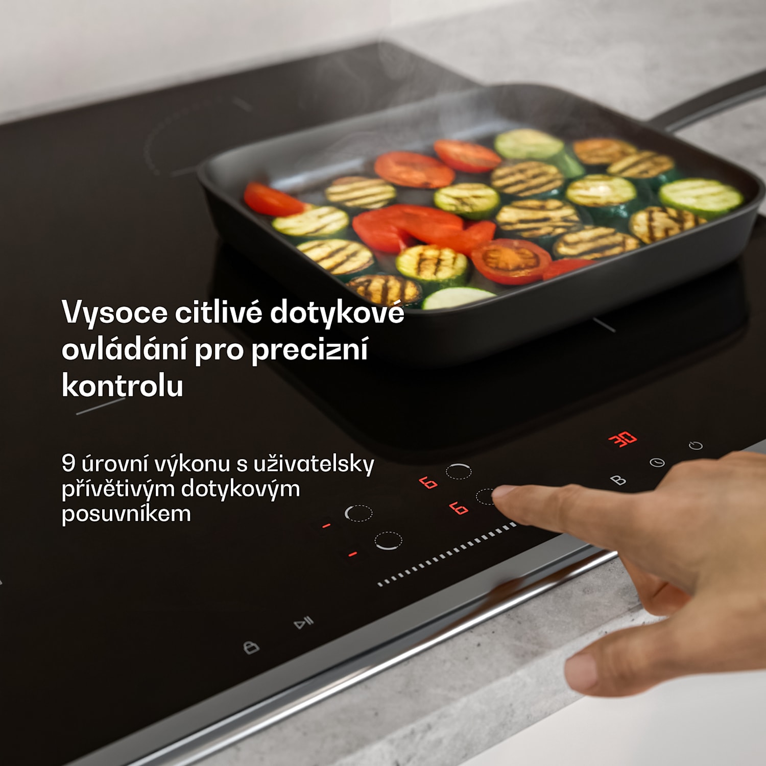 Verosteel indukční varná deska + Verosteel bezramová digestoř | 60 cm 