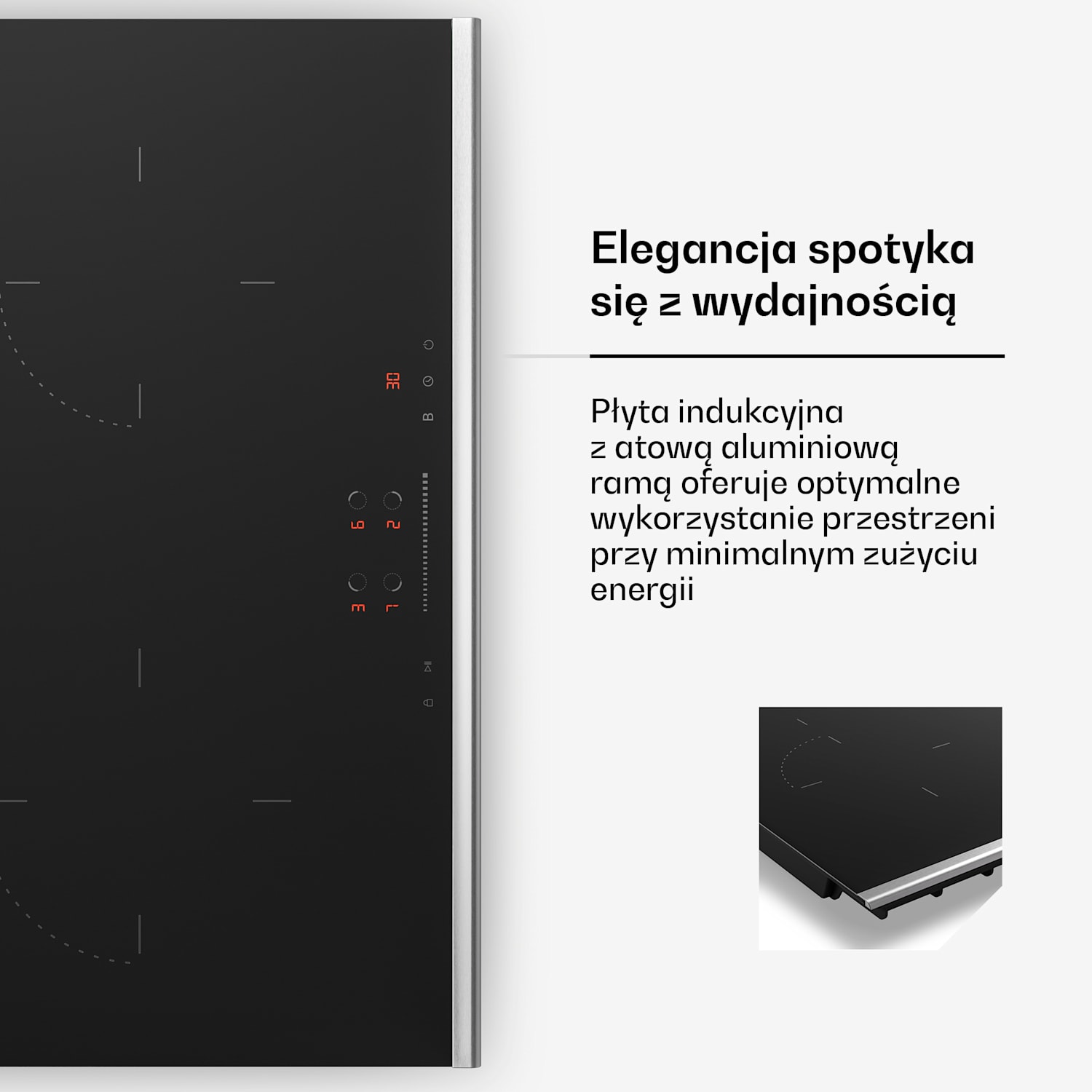 Verosteel płyta indukcyjna + okap bezprzewodowy Verosteel | 60 cm 