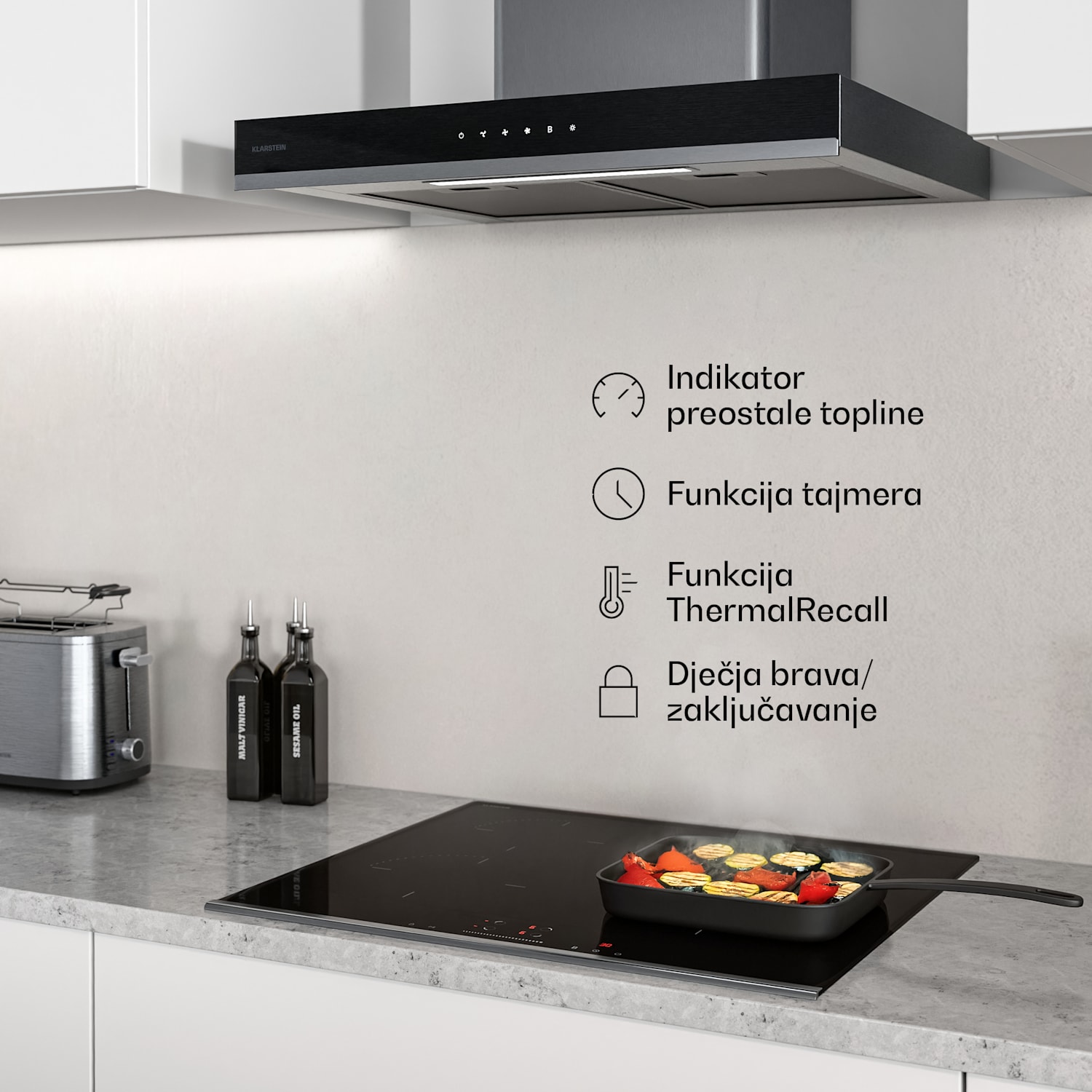 Verosteel indukcijska ploča za kuhanje + Verosteel napa | 60 cm 