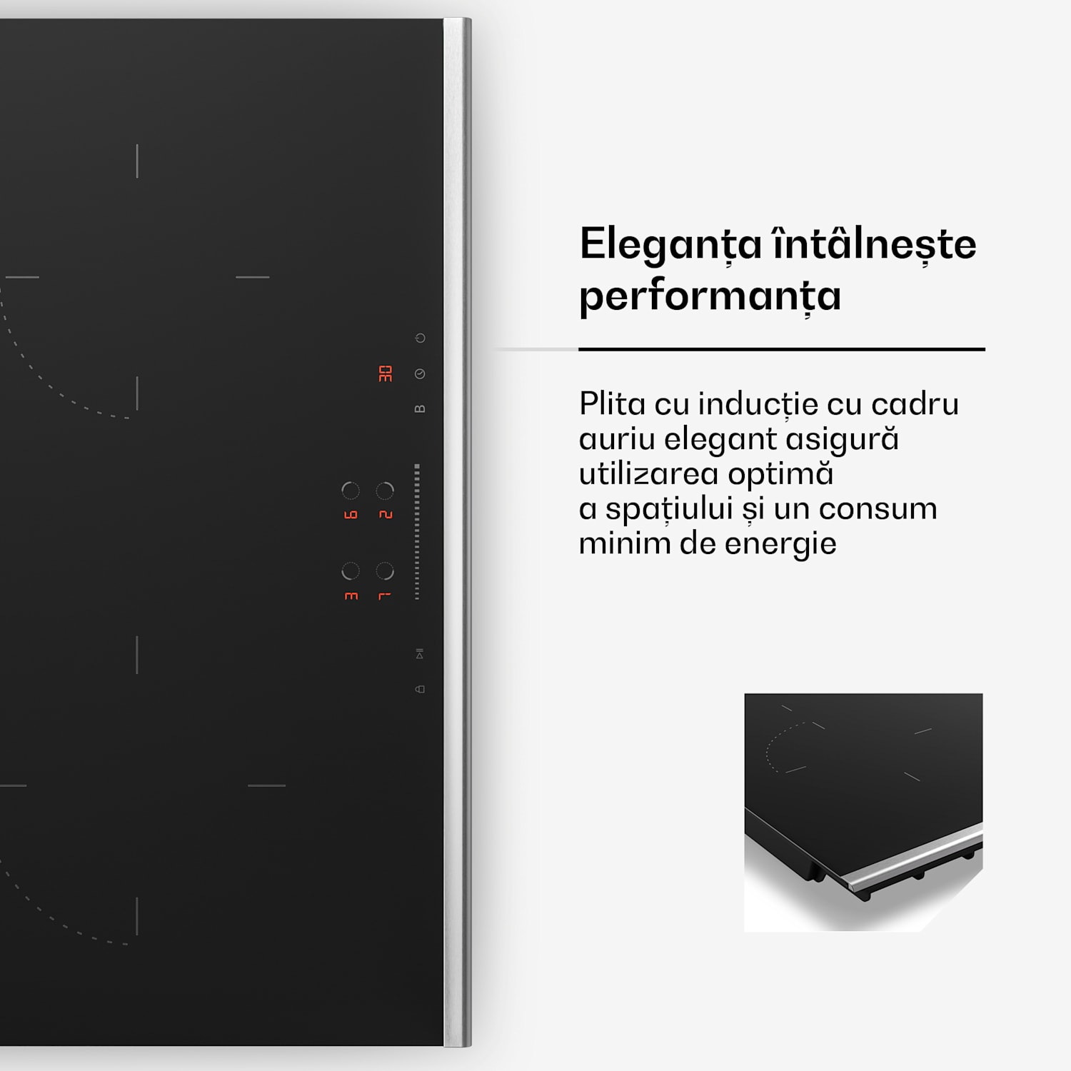 În română, asta ar fi: Plită vitroceramică Verosteel + hotă Verosteel | 60 cm 