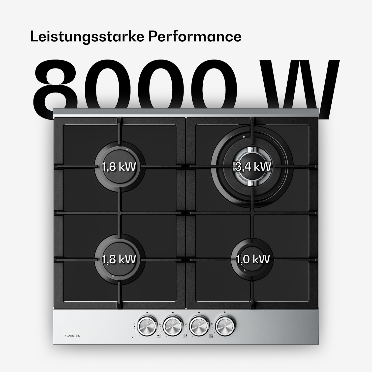 Verosteel plaque de cuisson gaz + hotte cheminée Verosteel | acier inoxydable | 60 cm 