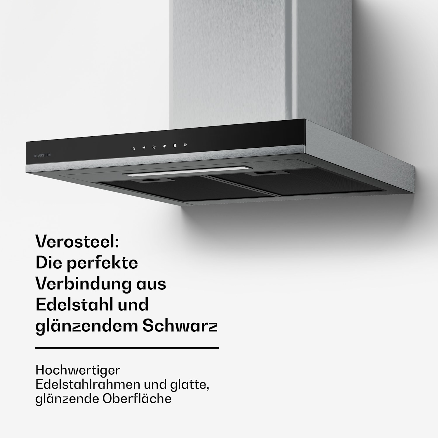 Verosteel plaque de cuisson gaz + hotte cheminée Verosteel | acier inoxydable | 60 cm 