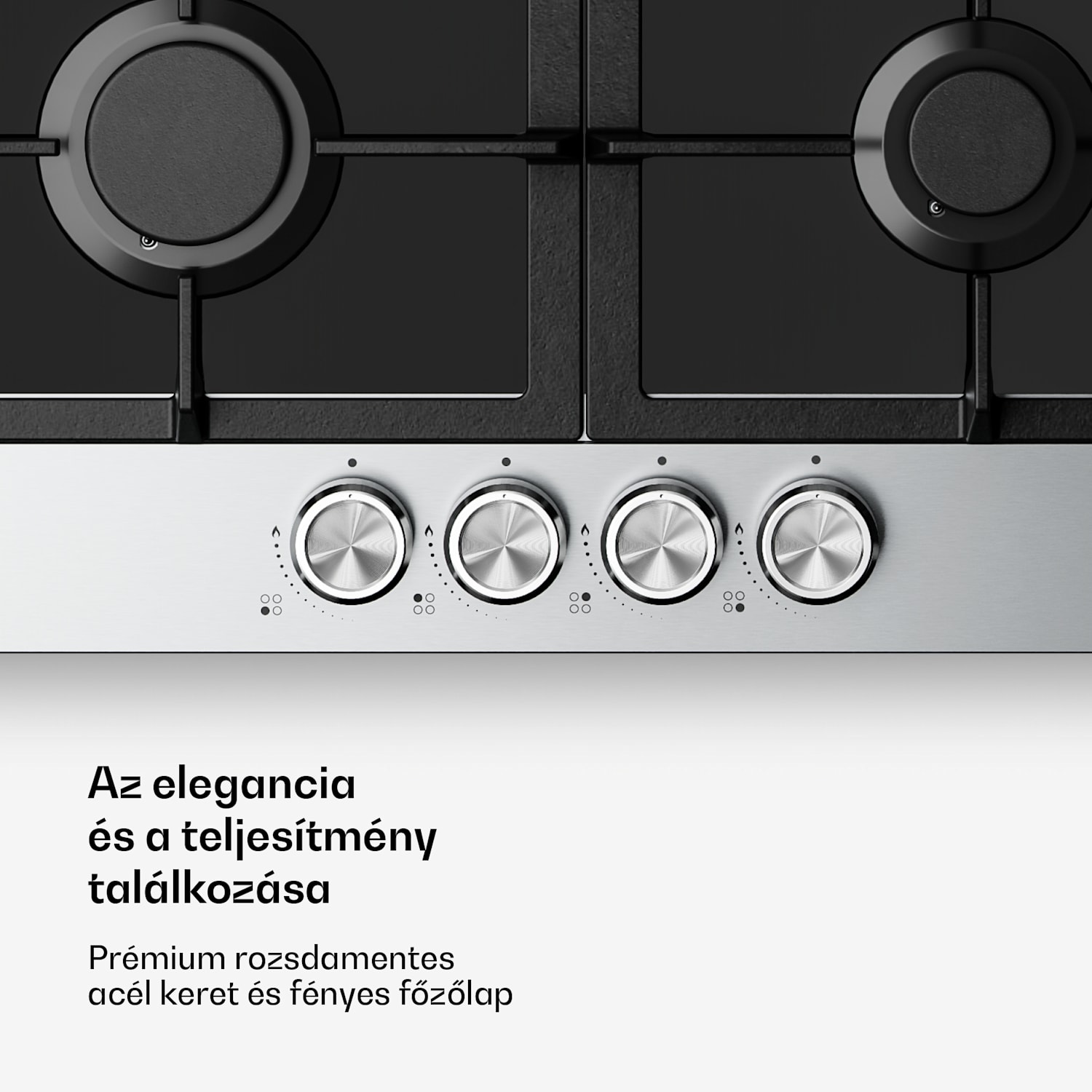 Verosteel gázfőzőlap + Verosteel kéményelszívó | rozsdamentes acél | 60 cm 