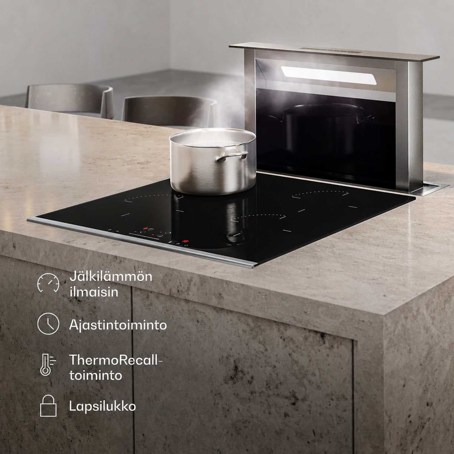 Verosteel induktioliesitaso + Verosteel liesituuletin | 60 cm 