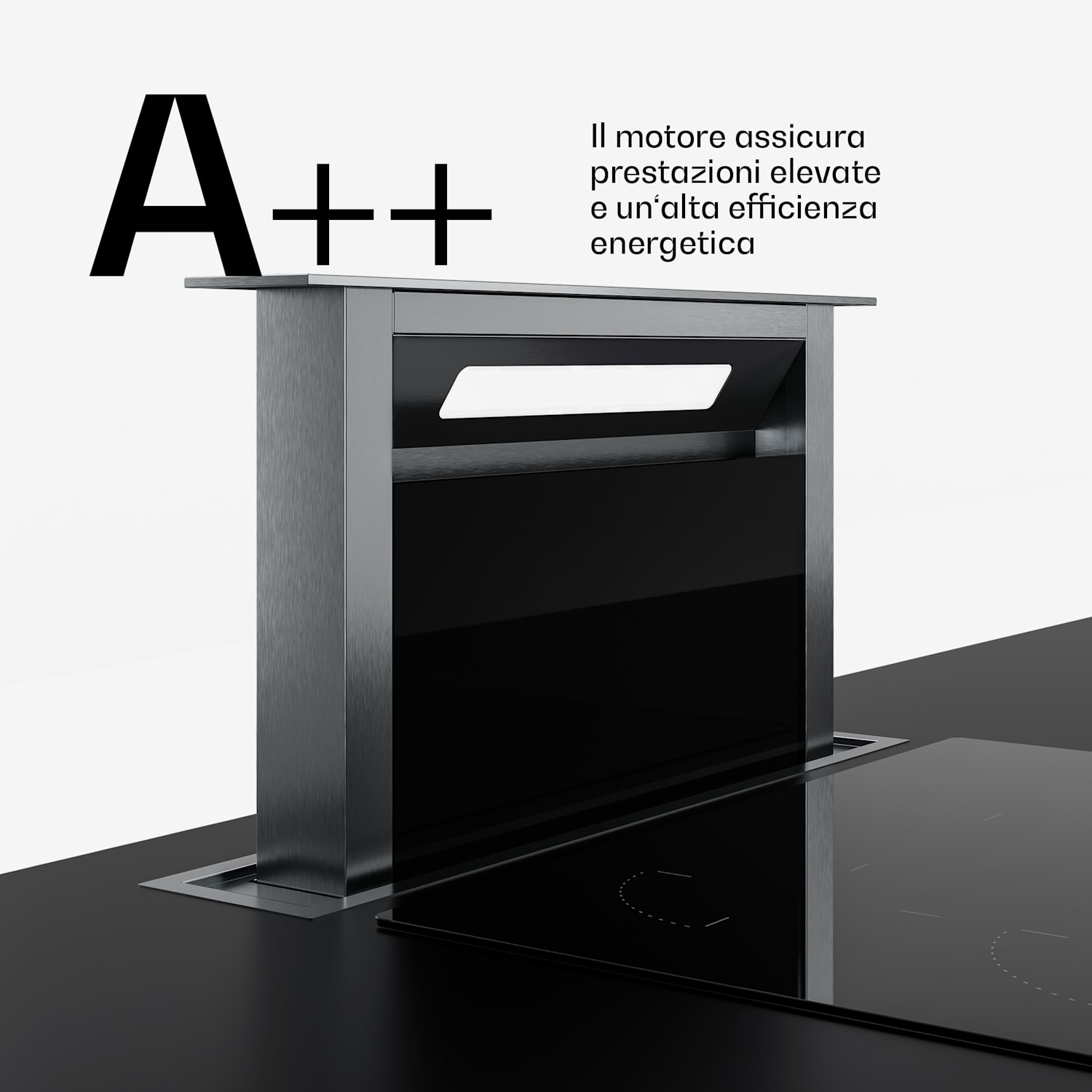 Verostee - Piano cottura a induzione + cappa aspirante, 60 cm 