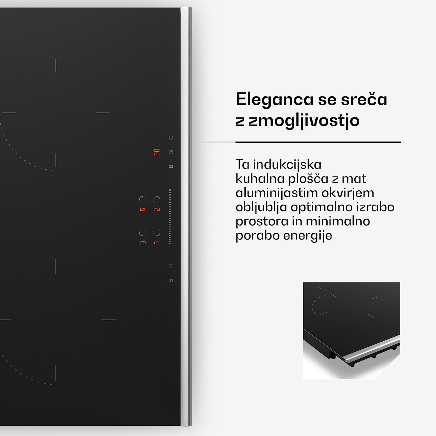 Verosteel indukcijska kuhalna plošča + Verosteel vgradna kuhinjska napa | 60 cm 
