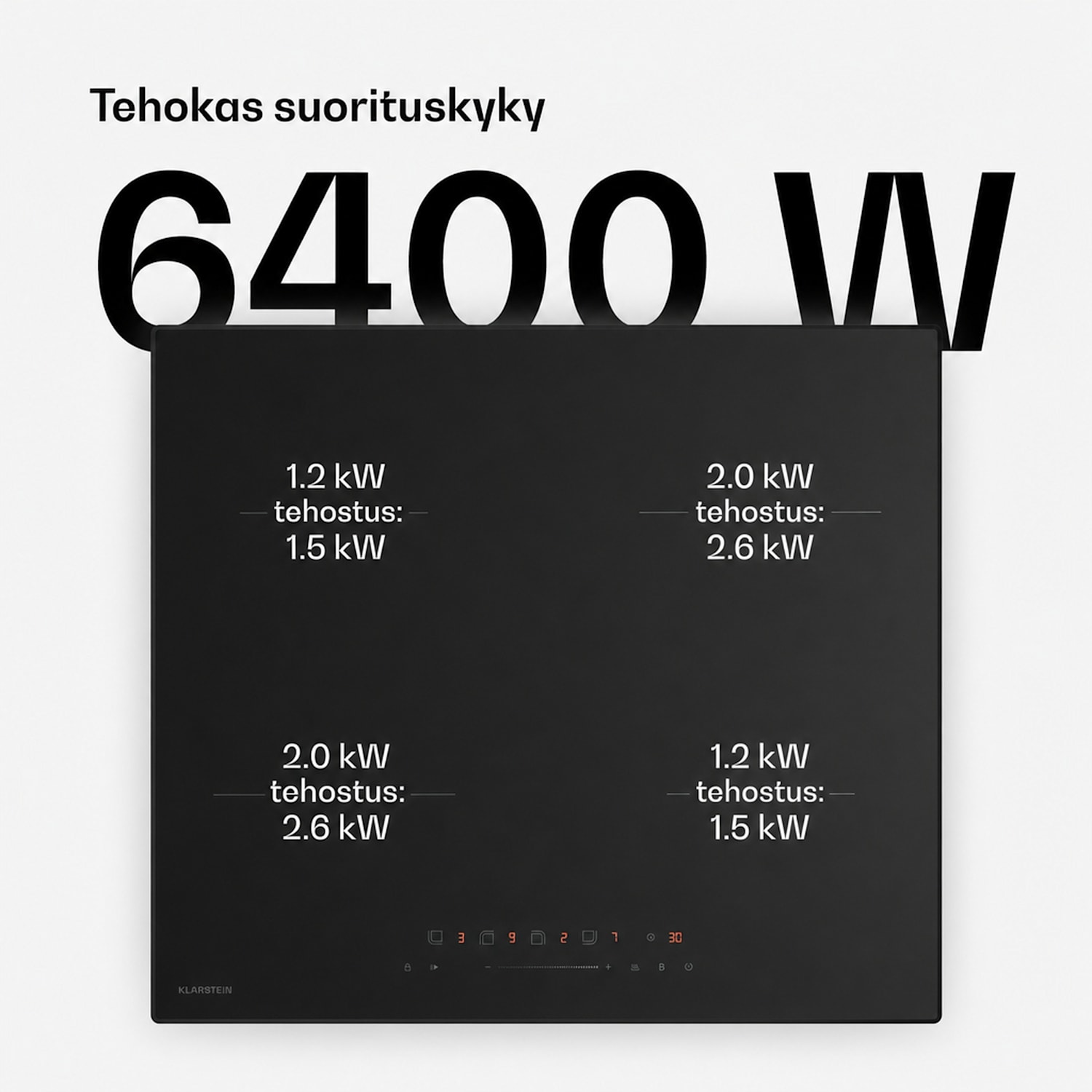 Velaire induktioliesitaso + Velaire liesituuletin | Minimalistinen | 60 cm 