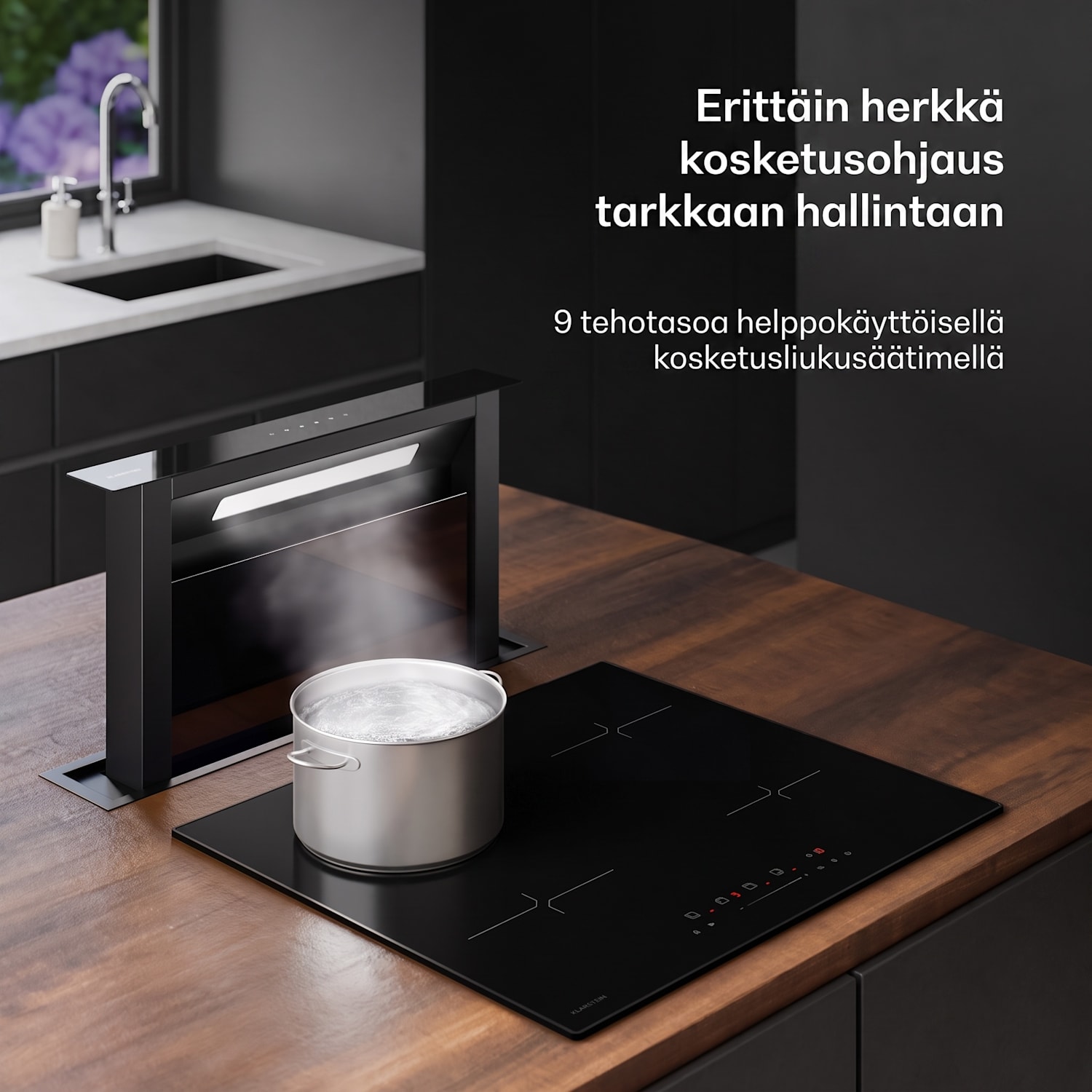 Velaire induktioliesitaso + Velaire liesituuletin | Minimalistinen | 60 cm 