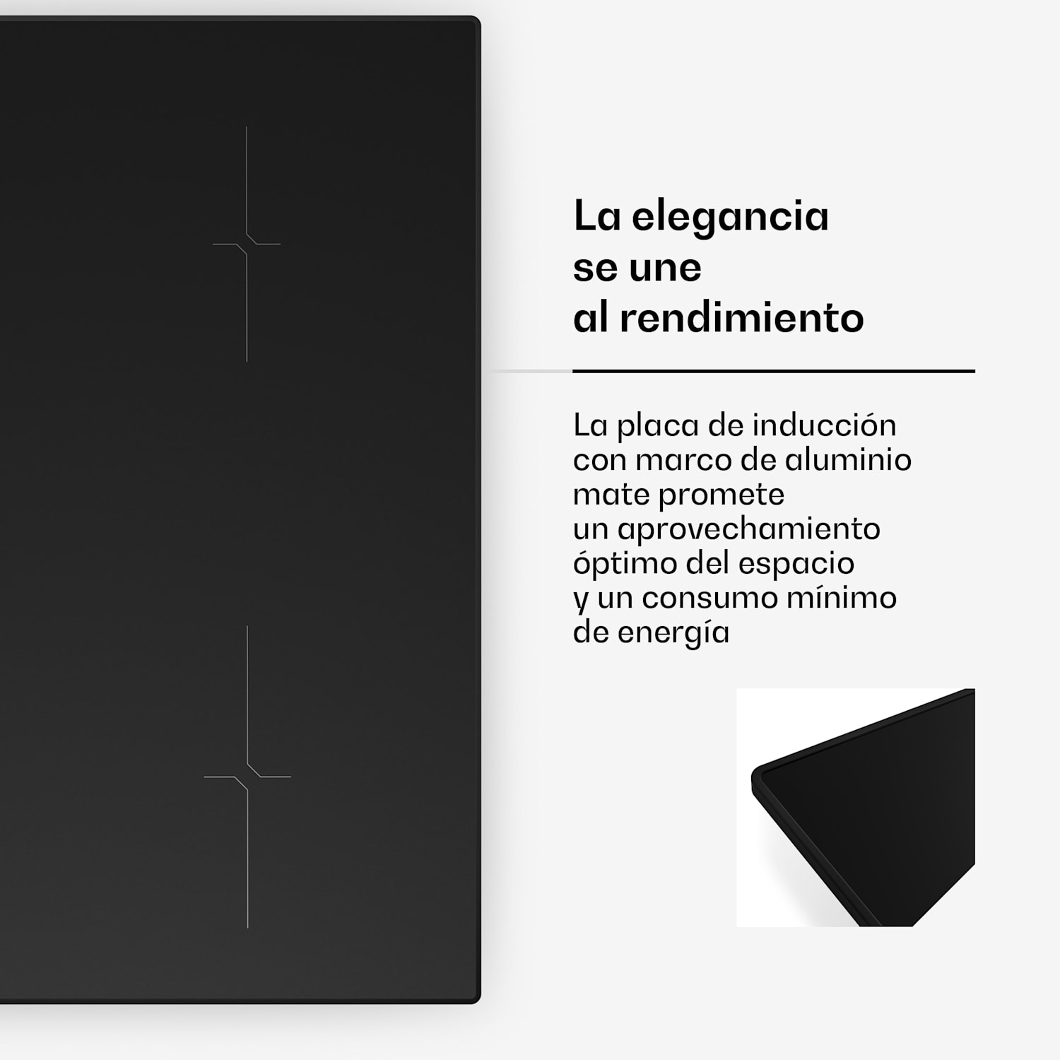 Velaire horno empotrado + placa de inducción Velaire + campana extractora sin borde 60 cm 