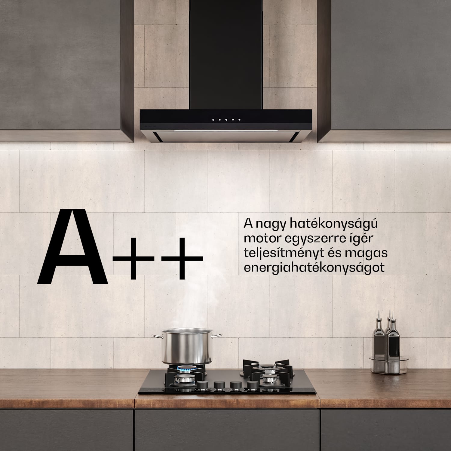 Velaire gázfőzőlap + Velaire kürtős páraelszívó | Minimalista és elegáns | 60 cm 