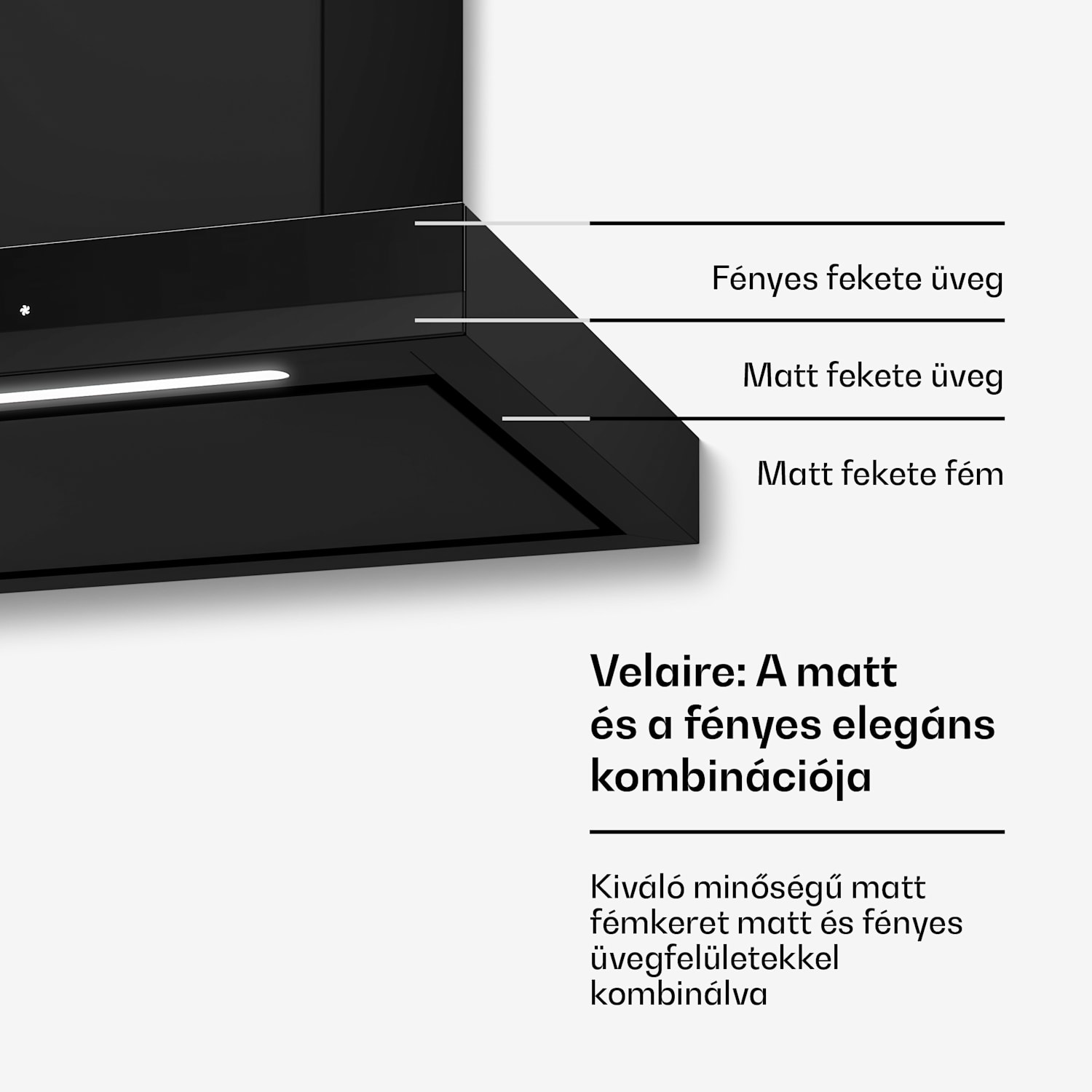 Velaire gázfőzőlap + Velaire kürtős páraelszívó | Minimalista és elegáns | 60 cm 