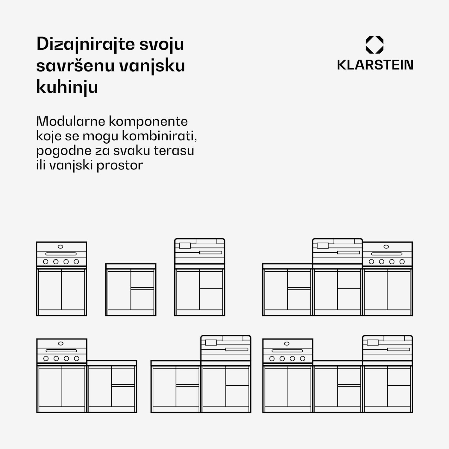 WaldChef vanjski kuhinjski set | 4 plamenika | 30 mbar | 12.800 W | Vodootporan | Nehrđajući čelik Vrtna kuhinja - Set 30 mbar