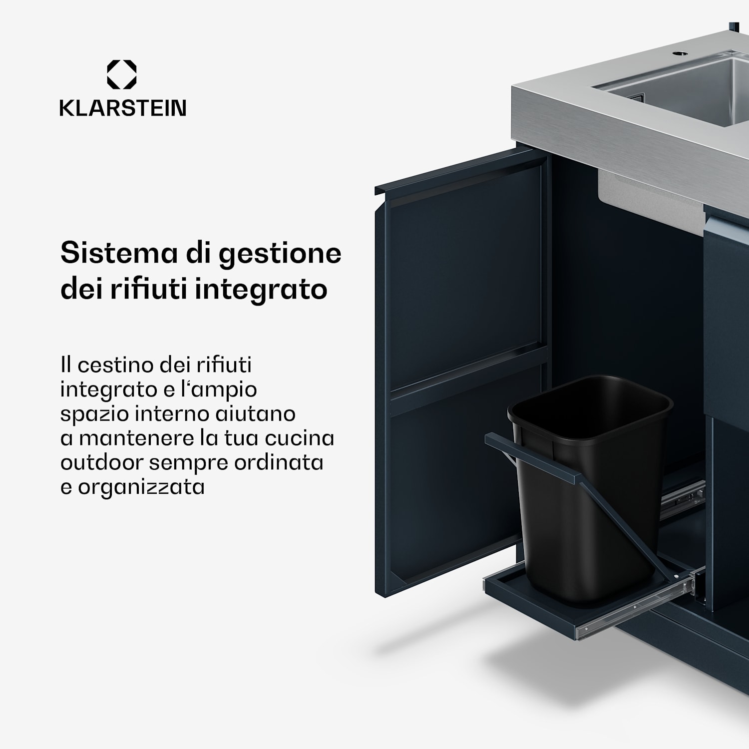 WaldChef - Set da cucina per esterni | 4 bruciatori | 30 mbar | 12800 W | Resistente alle intemperie | Acciaio inox Cucina da giardino - Set da 30 mbar