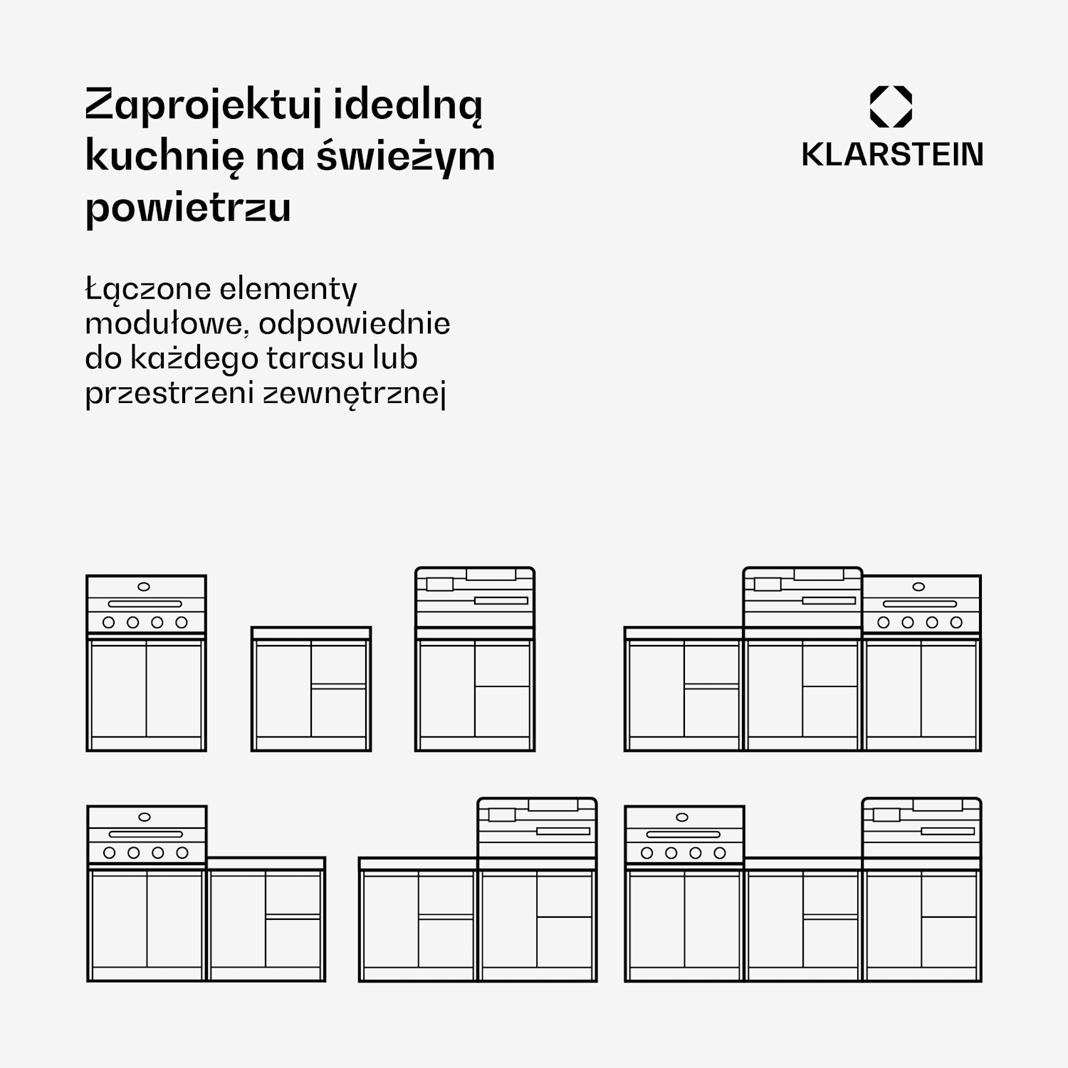Zewnętrzny zestaw kuchenny WaldChef | 4 palniki | 30 mbar | 12800 W | Odporny na warunki atmosferyczne | Stal nierdzewna Kuchnia Ogrodowa - Zestaw 30 mbar