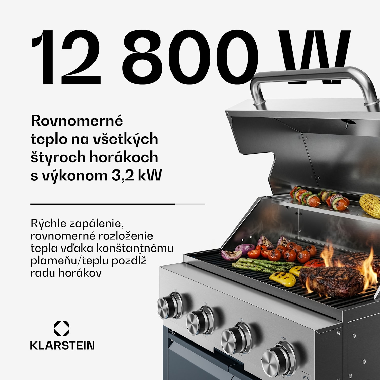 WaldChef súprava vonkajšej kuchyne | 4 horáky | 30 mbar | 12 800 W | Vodeodolná | Nehrdzavejúca oceľ Záhradná kuchyňa - Súprava 30 mbar