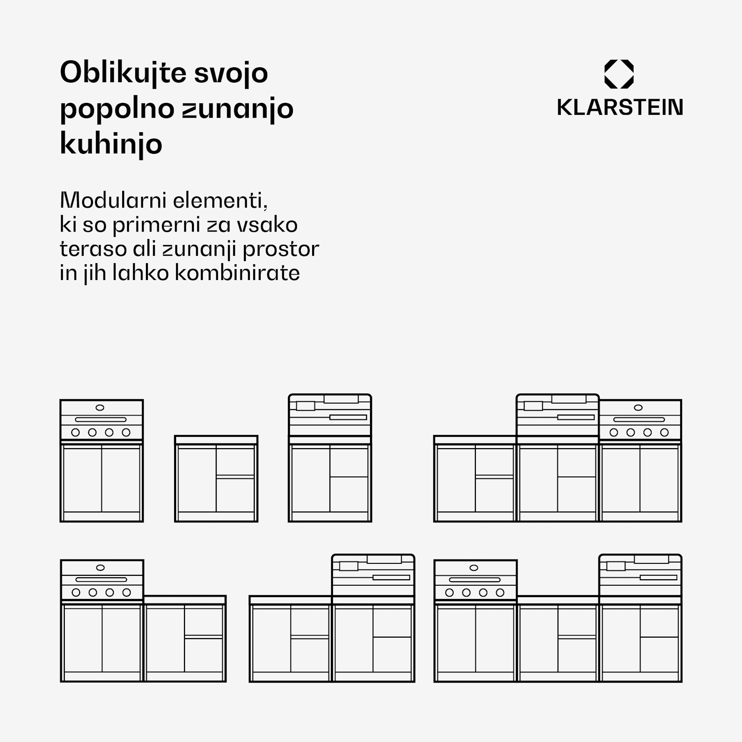 WaldChef set za zunanjo kuhinjo | 4 gorilniki | 30 mbar | 12 800 W | Vodoodporen | Nerjaveče jeklo Vrtna kuhinja - Set 30 mbar