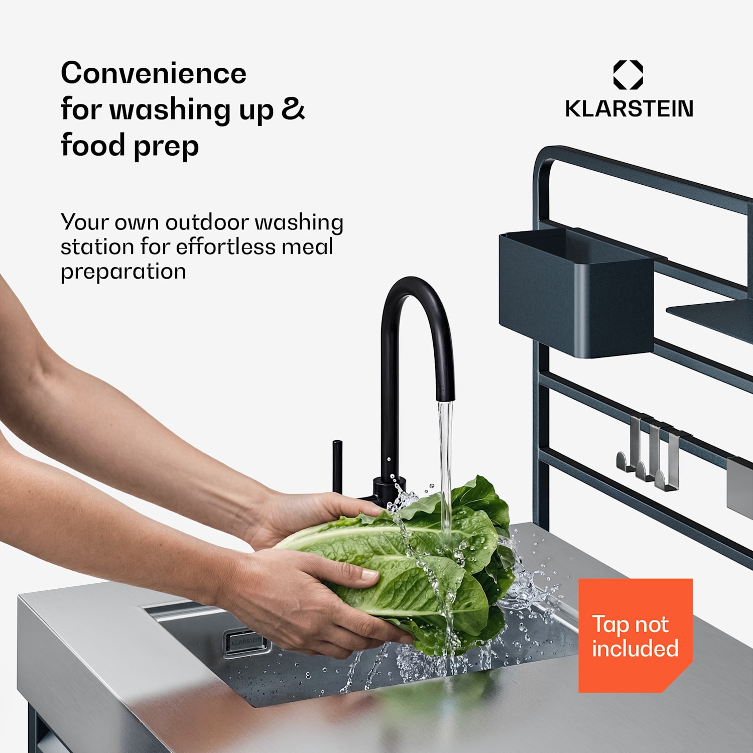 WaldChef Outdoor Kitchen Set | 4 Burners | 30 mbar | 12,800 W | Weather-resistant | Stainless Steel Garden Kitchen - Set 30 mbar