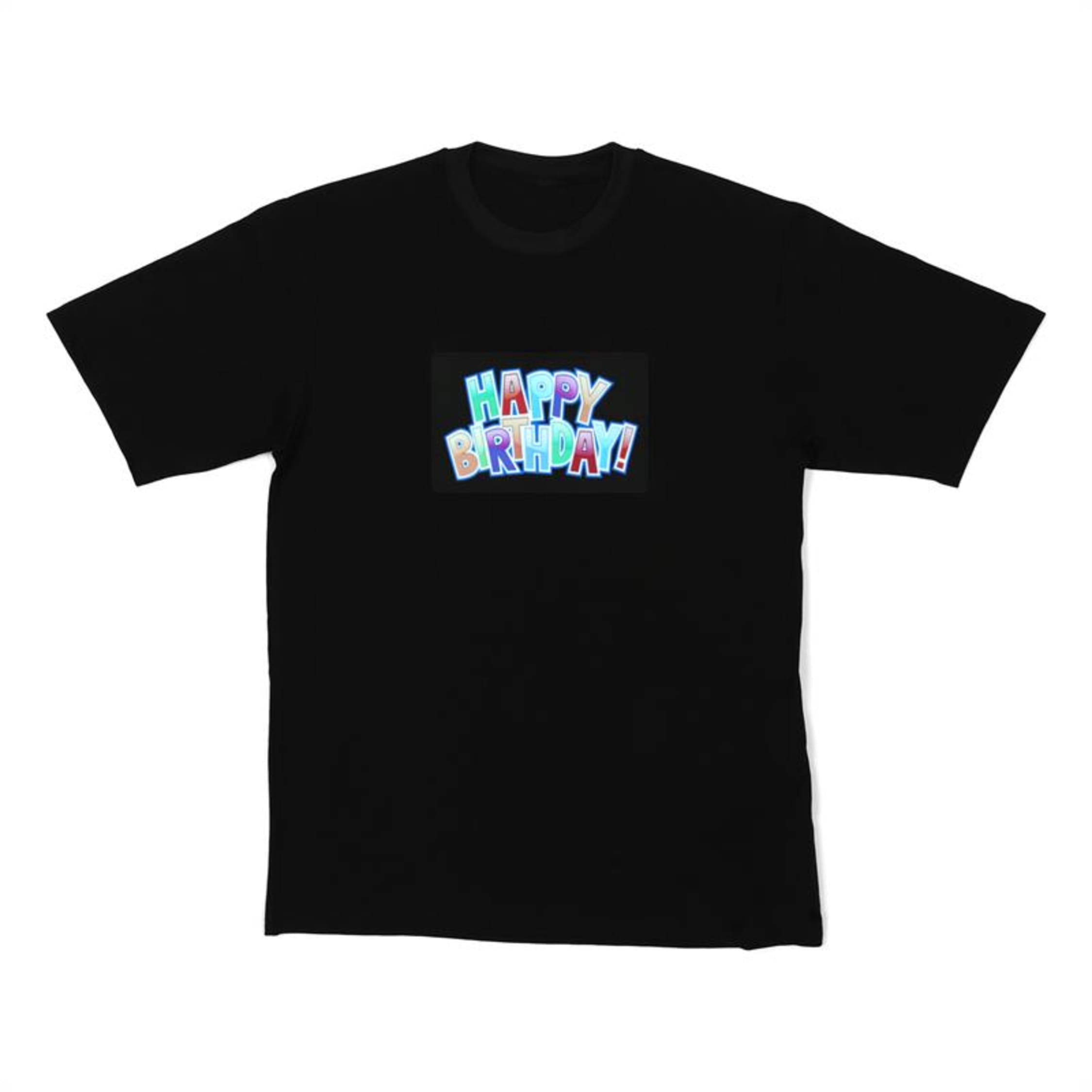 Happy Birthday Camiseta LED Talla M