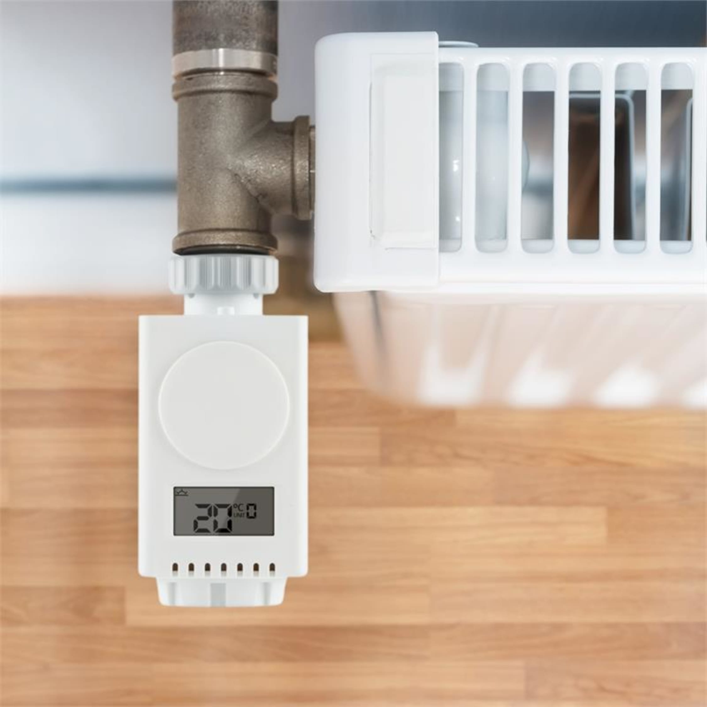 HTF R1 Termostato por radio para radiadores 2 4 GHz incl. adaptadores para valvula