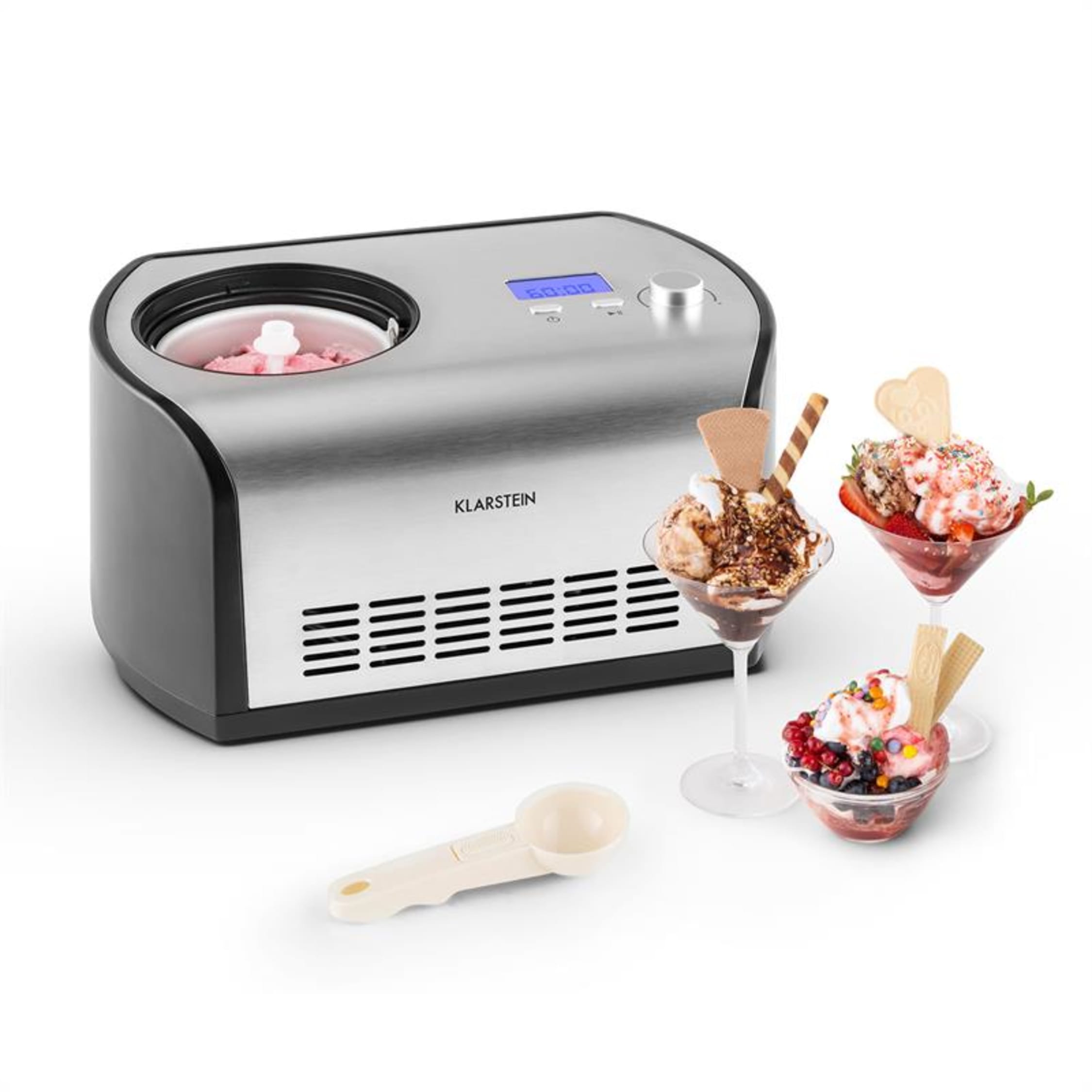 AAOBOSI Gelatiera Con Compressore 2L - 4 Modalità: Gelato, Yogurt, Senza Pre-Congelamento - Display Digitale, Timer, Acciaio Inox - Foto 9