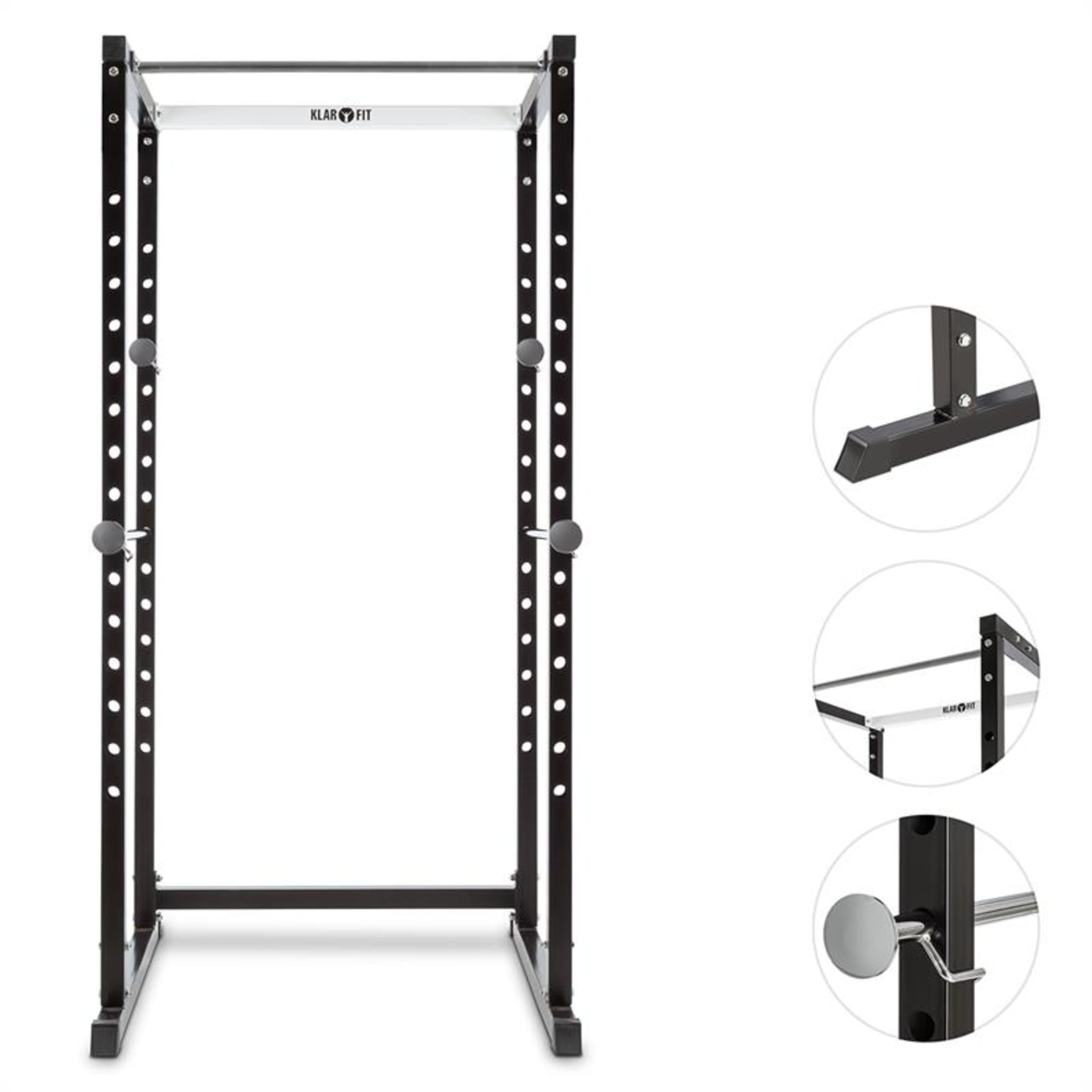 Klarfit PR1000 Power Rack Acciaio Attacco Bilanciere Tensionatori di Sicurezza