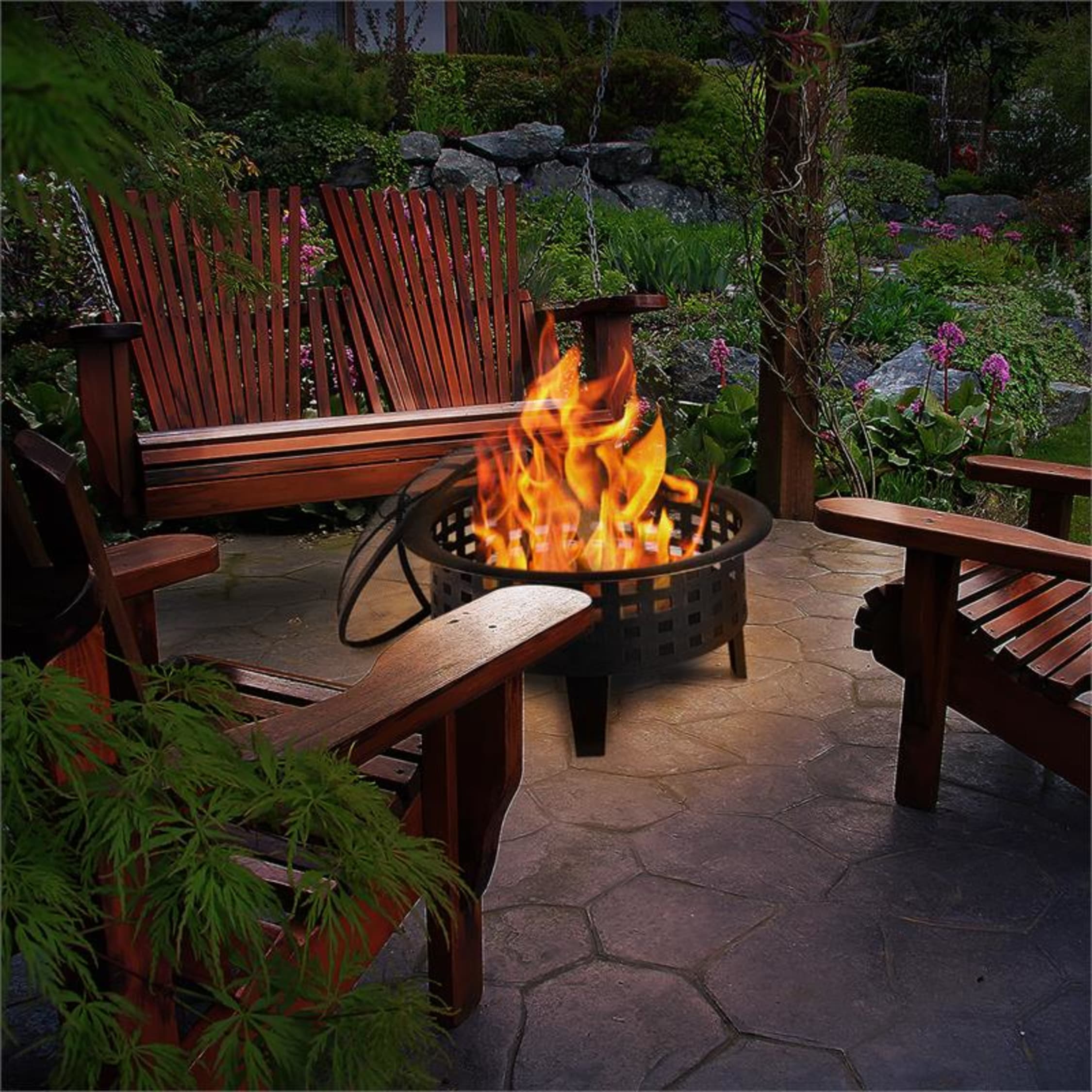 Banc Rangement Bois De Chauffage Blumfeldt - Bambou Et Acier, 58x60x36 Cm, Intérieur/extérieur