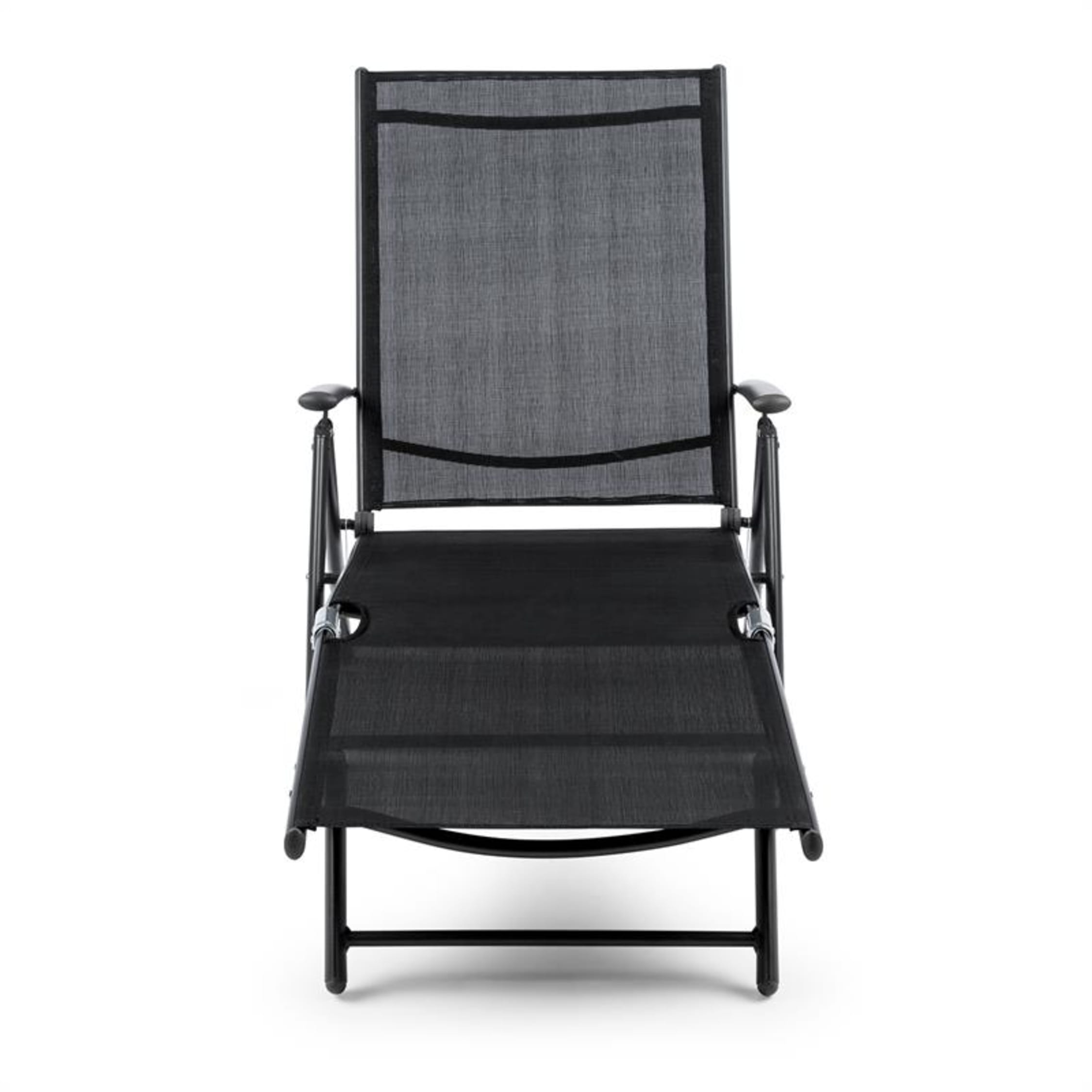 Modena Sun Lounger 64x85x170cm Aluminium Steel Tube Black