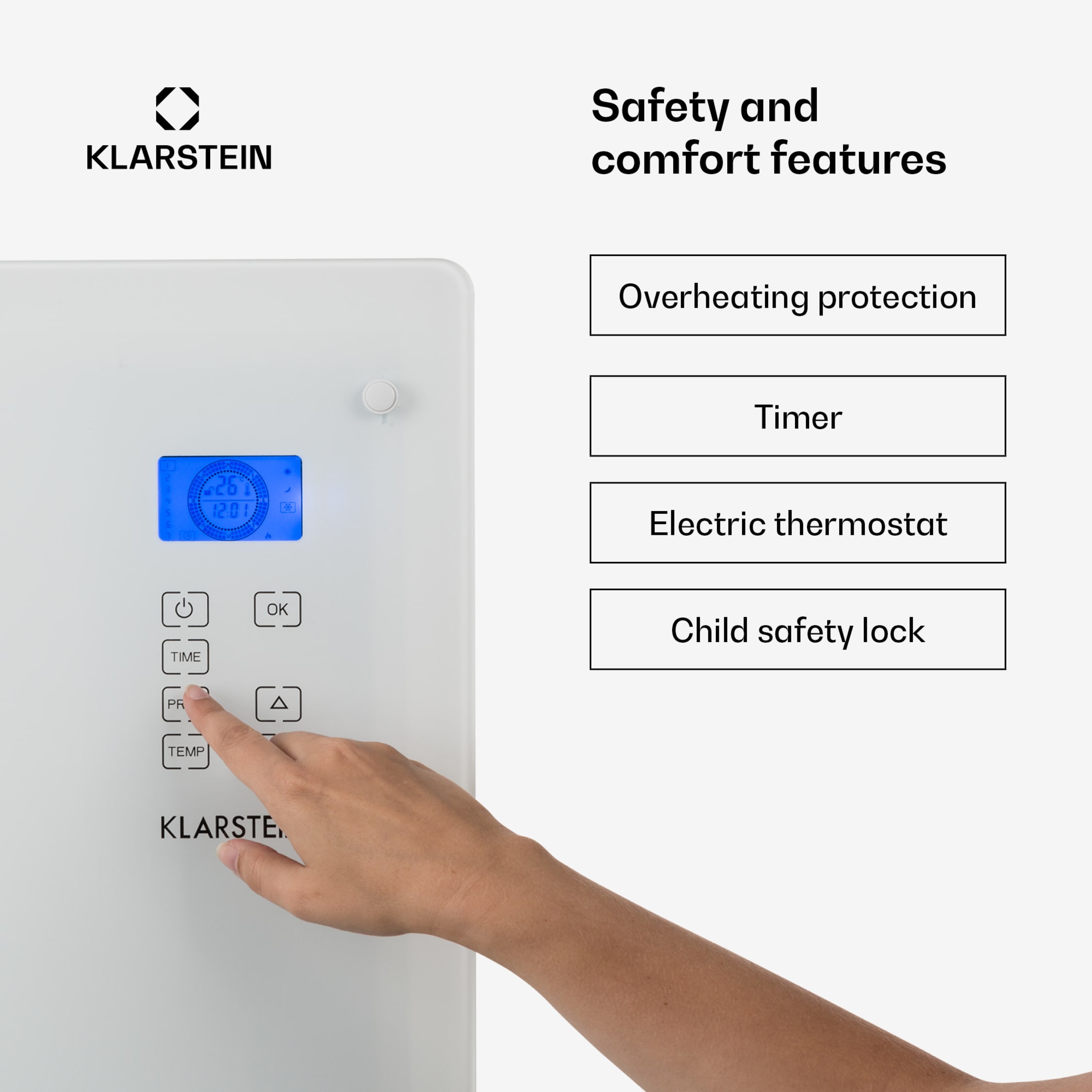 Nedis SmartLife Convectorkachel Wi-Fi3 Warmte Standen LCD 5 37 °C Instelbare thermostaat