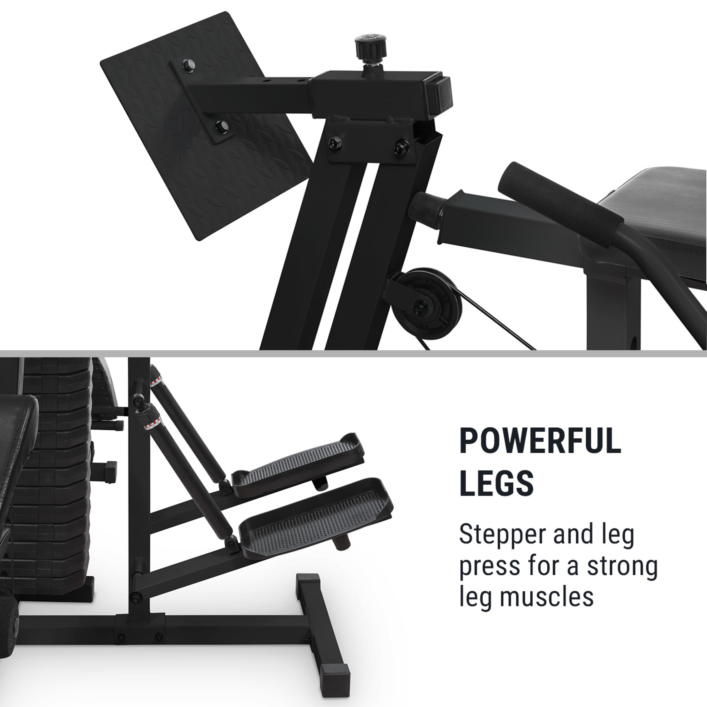 Klarfit Ultimate Gym 9000 fitnessstation 7 stations 100 kg gewichtenstapel swart Zwart